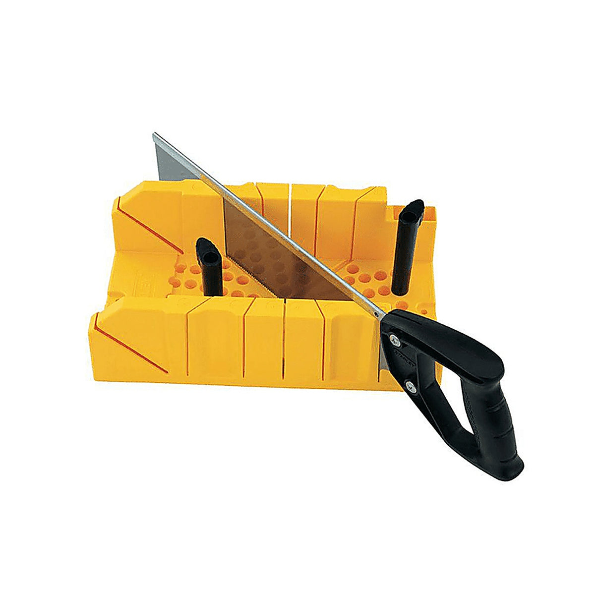 Stanley 20-600 Clamping Miter Box with Saw 22-1/2 in. Cuts Miters on 45 deg. and 90 deg., Face Angle 45