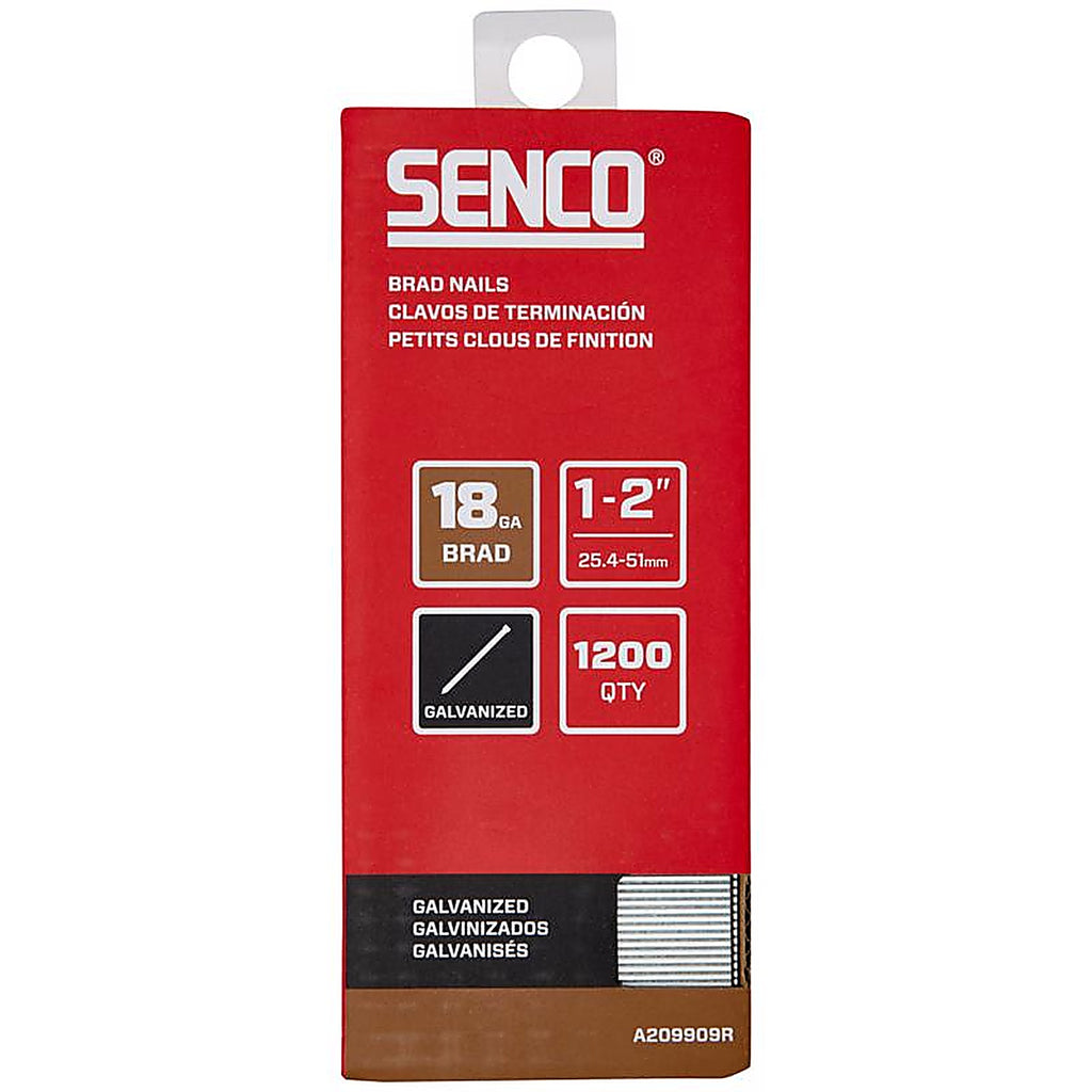 Senco A209909 2 in. 18 Ga. Straight Strip Brad Nails Smooth Shank 1,200/Pack