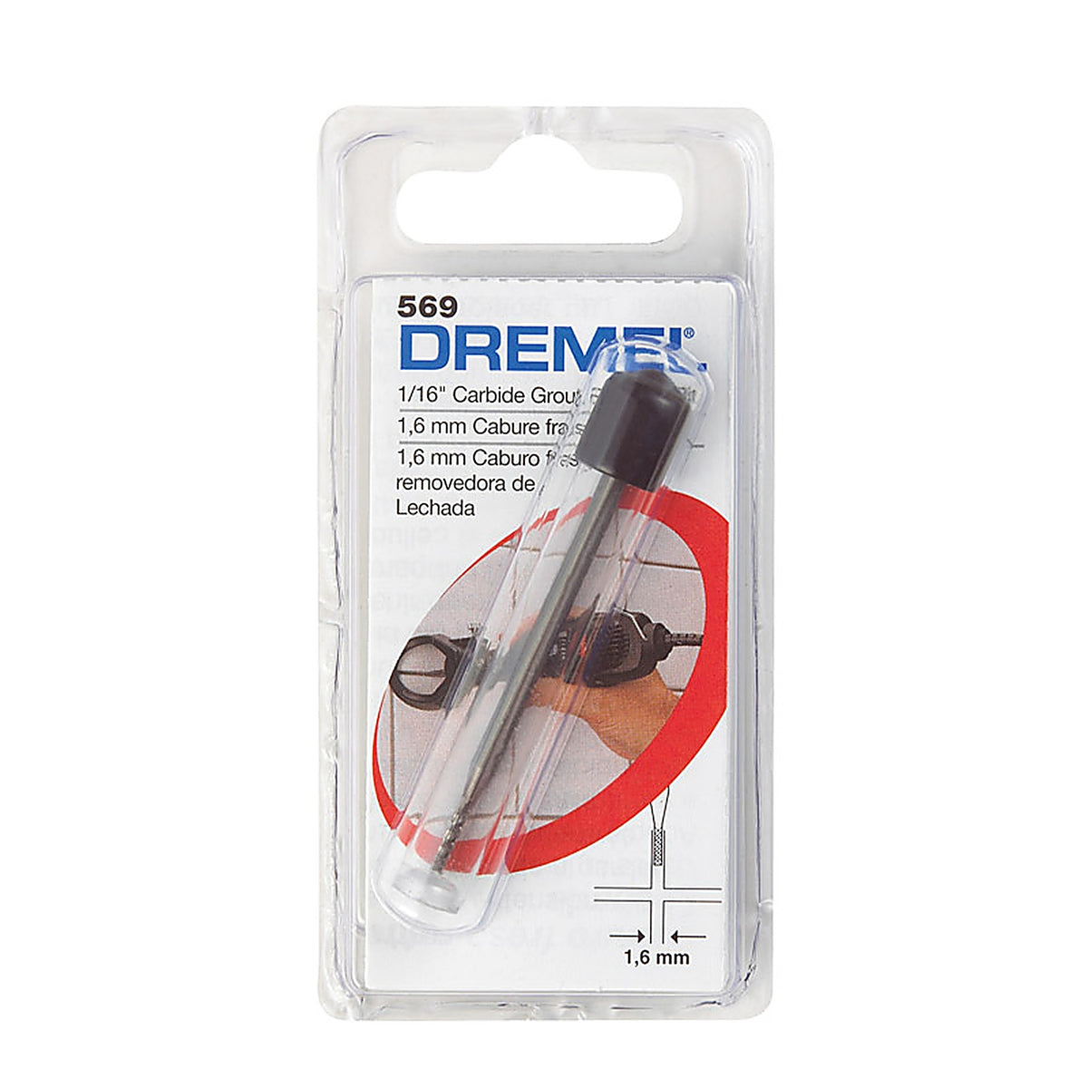 Dremel - 569 - 1/16 In. X 1-1/2 In. L High Speed Steel Grout Removal Bit 1 Pack