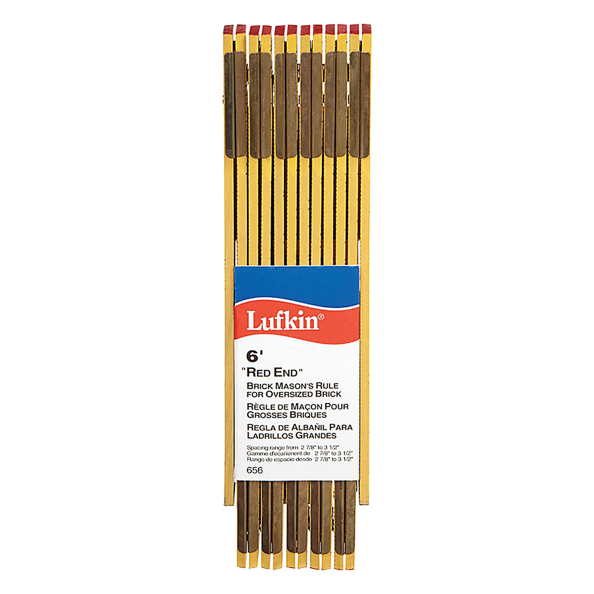 Crescent - T656N - Lufkin 72 In. L X 5/8 In. W Wood Brick Mason Folding Rule SAE