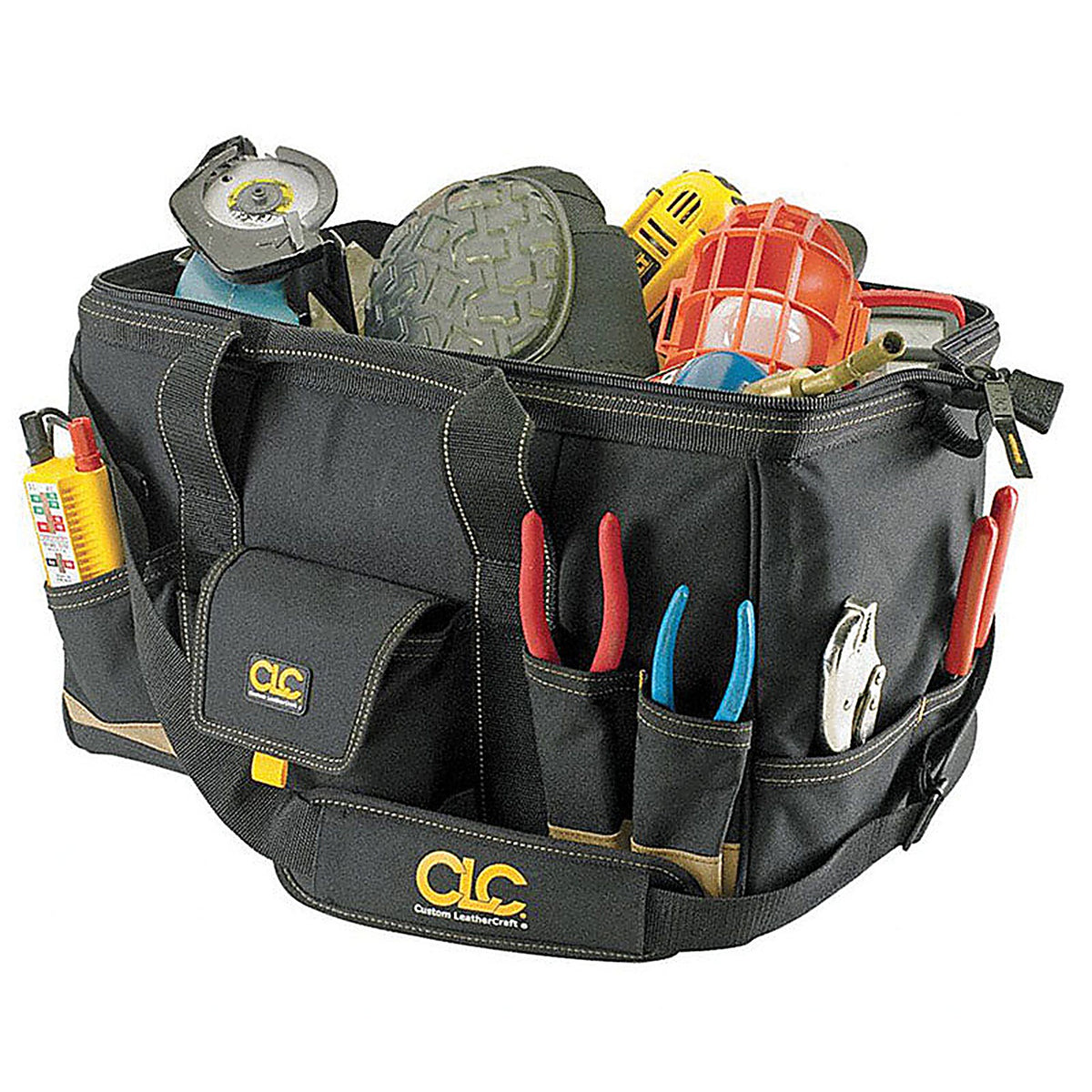 CLC 1163 11 in. W X 12 in. H Polyester Tool Bag 25 pocket Black/Tan 1 pc