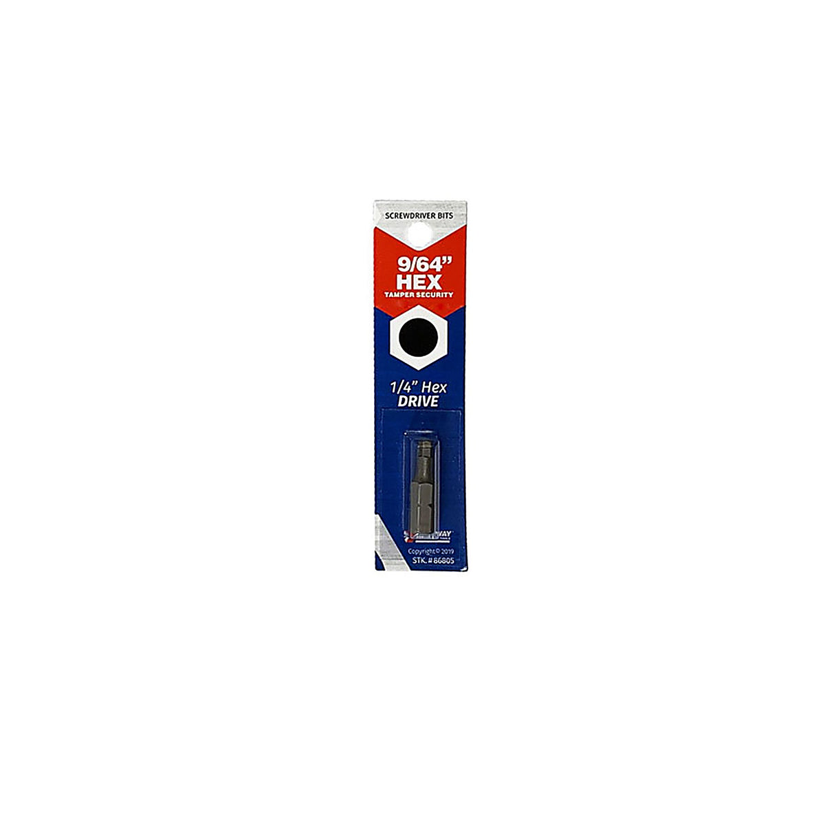 Best Way Tools 86805 Hex 9/64 x 1 in. L Screwdriver Bit Carbon Steel 1/pc.