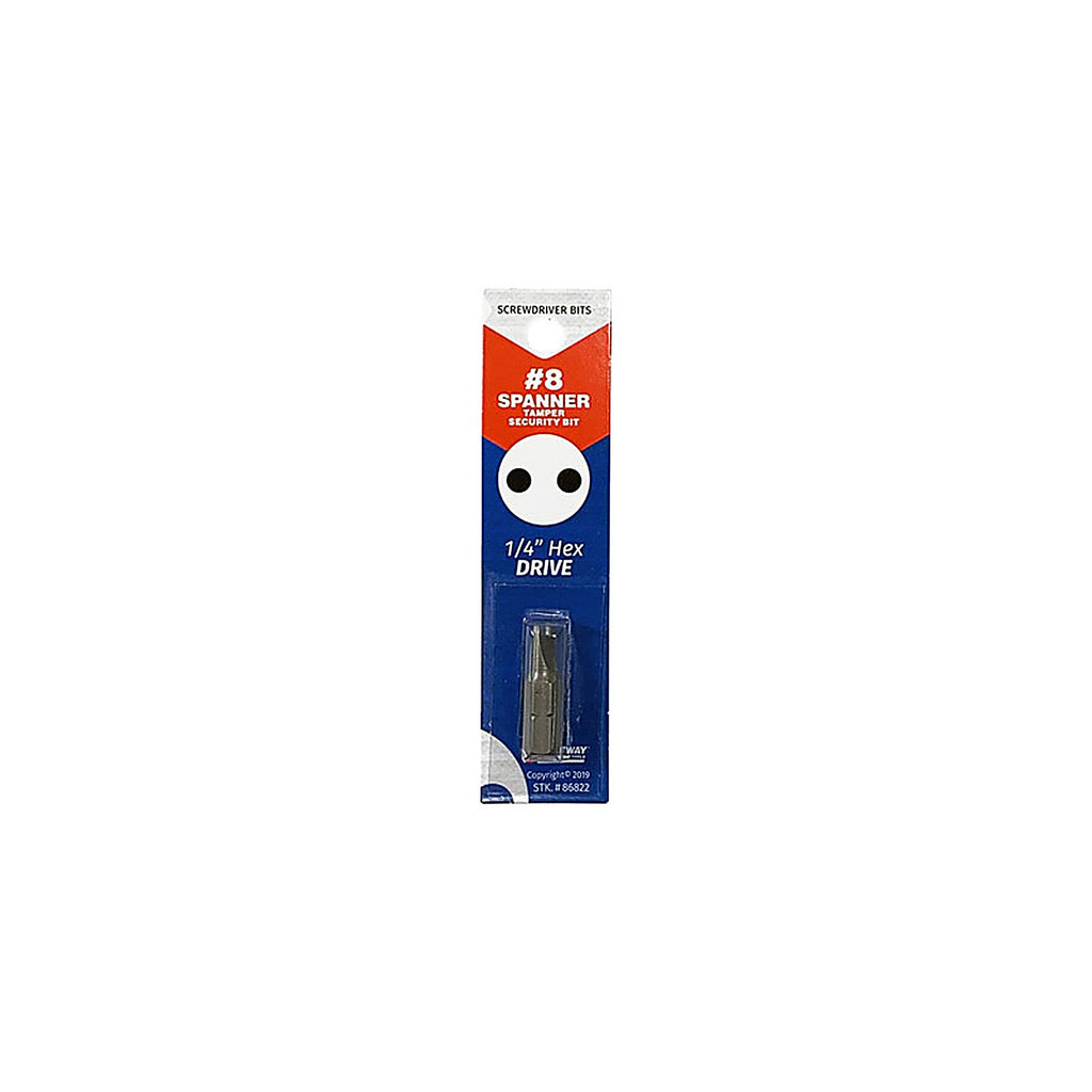 Best Way Tools 86822 Spanner #8 S X 1 in. L Spanner Tamper-Proof Security Bit S2 Tool Steel 1 pc