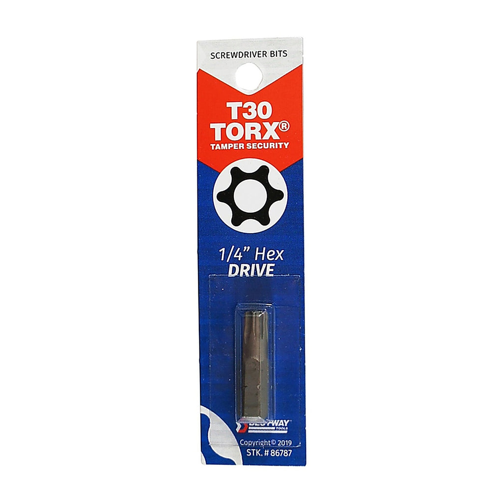 Best Way Tools 86787 Torx T30 x 1 in. L Screwdriver Bit Carbon Steel 1/pc.
