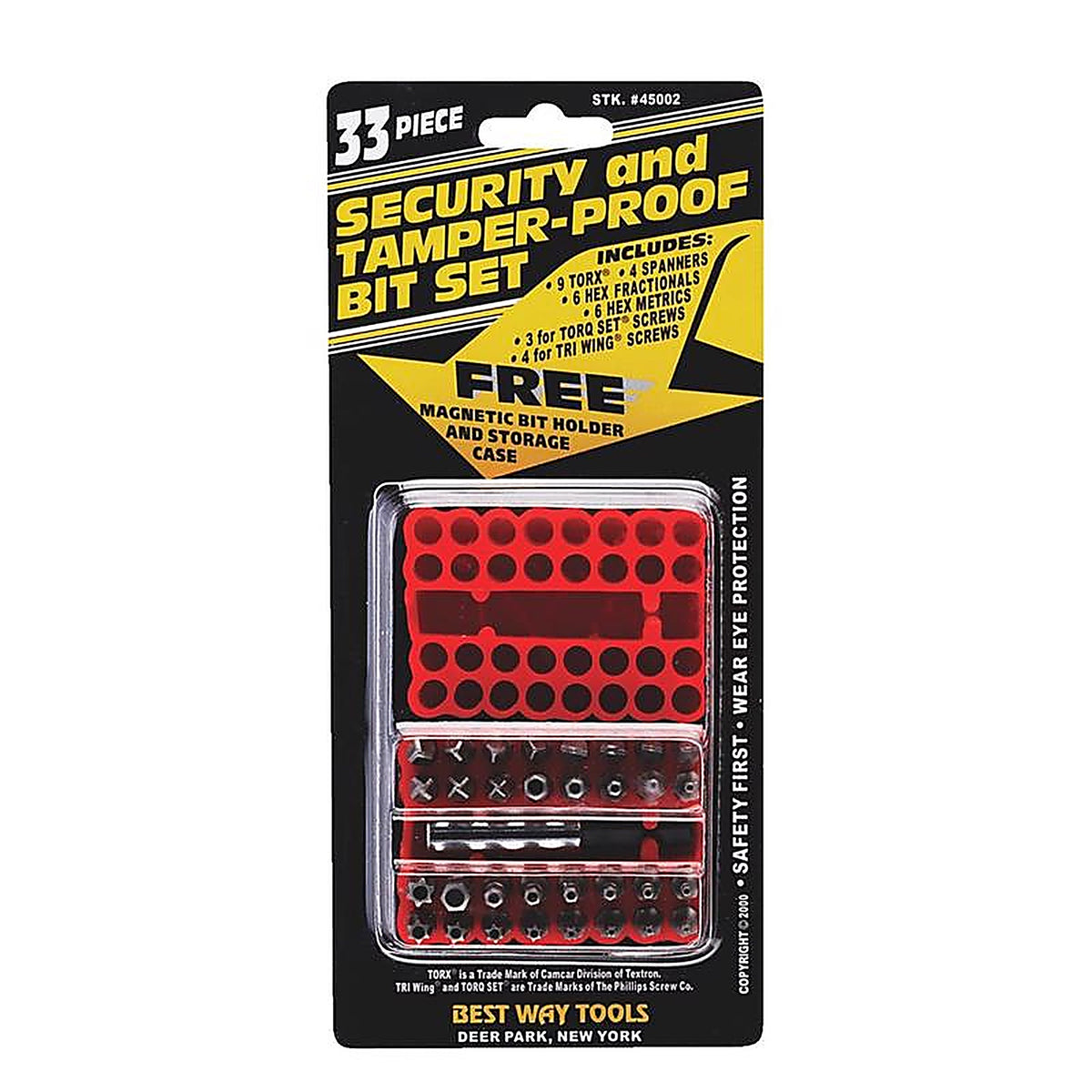 Best Way Tools 45002 Hex 1 in. L Security Bit Set Carbon Steel 33 pc