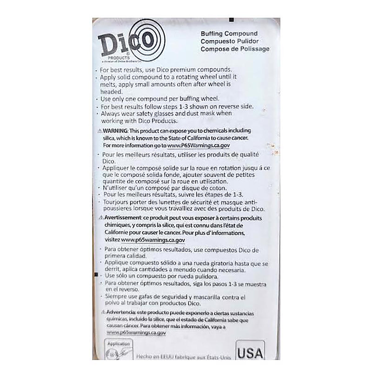 Dico 7100970(GRN) Polishing Compound Buffing Compound