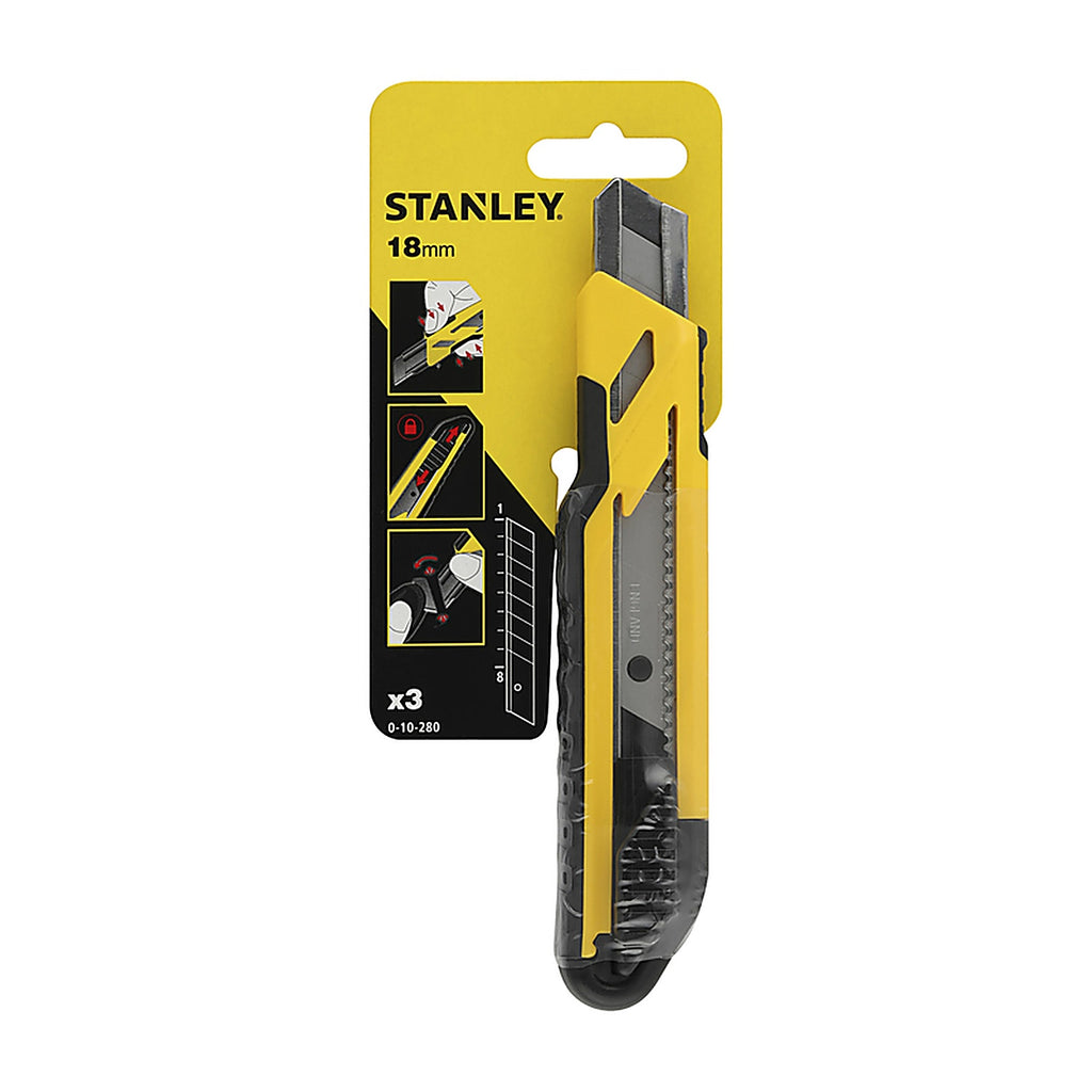 Stanley 10-280 Retractable Snap-Off Utility Knife Black/Yellow 1/Pack