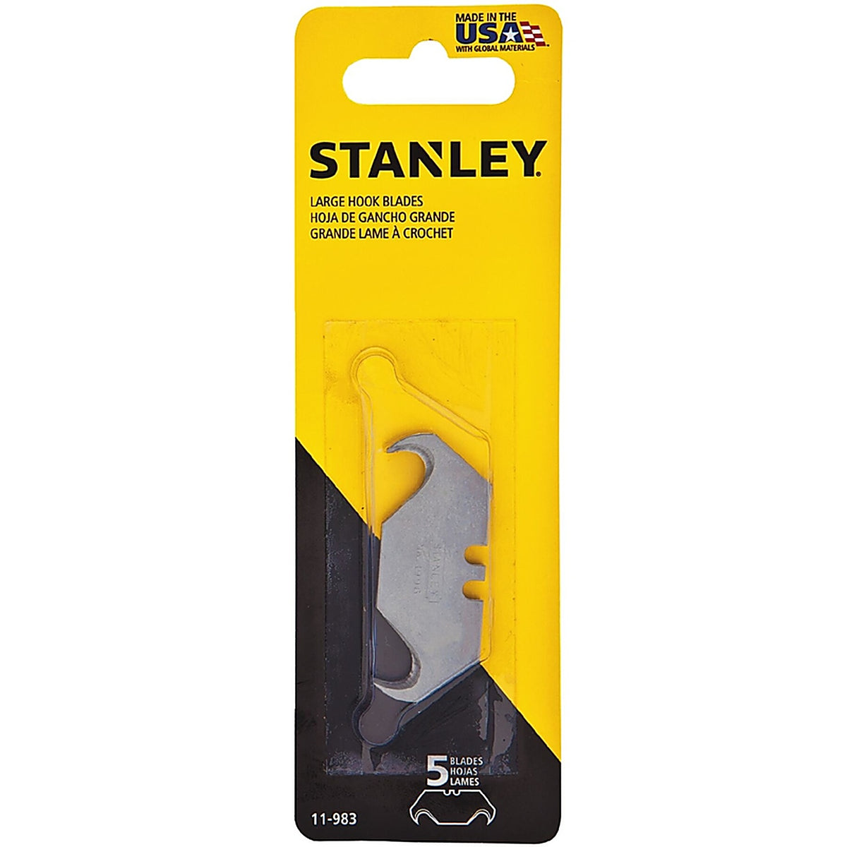 Stanley 11-983 Steel Hook Replacement Blade 1-7/8 in. L 5/pc.