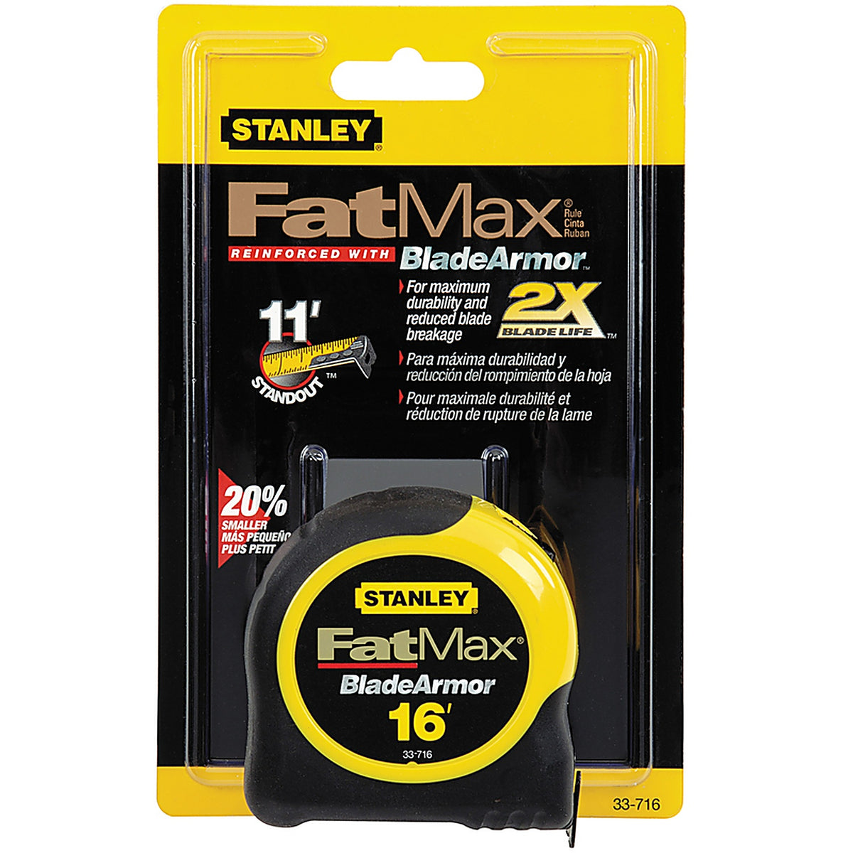 Stanley 33-716 FatMax 16 ft. L x 1.25 in. W Tape Measure 1/Pack