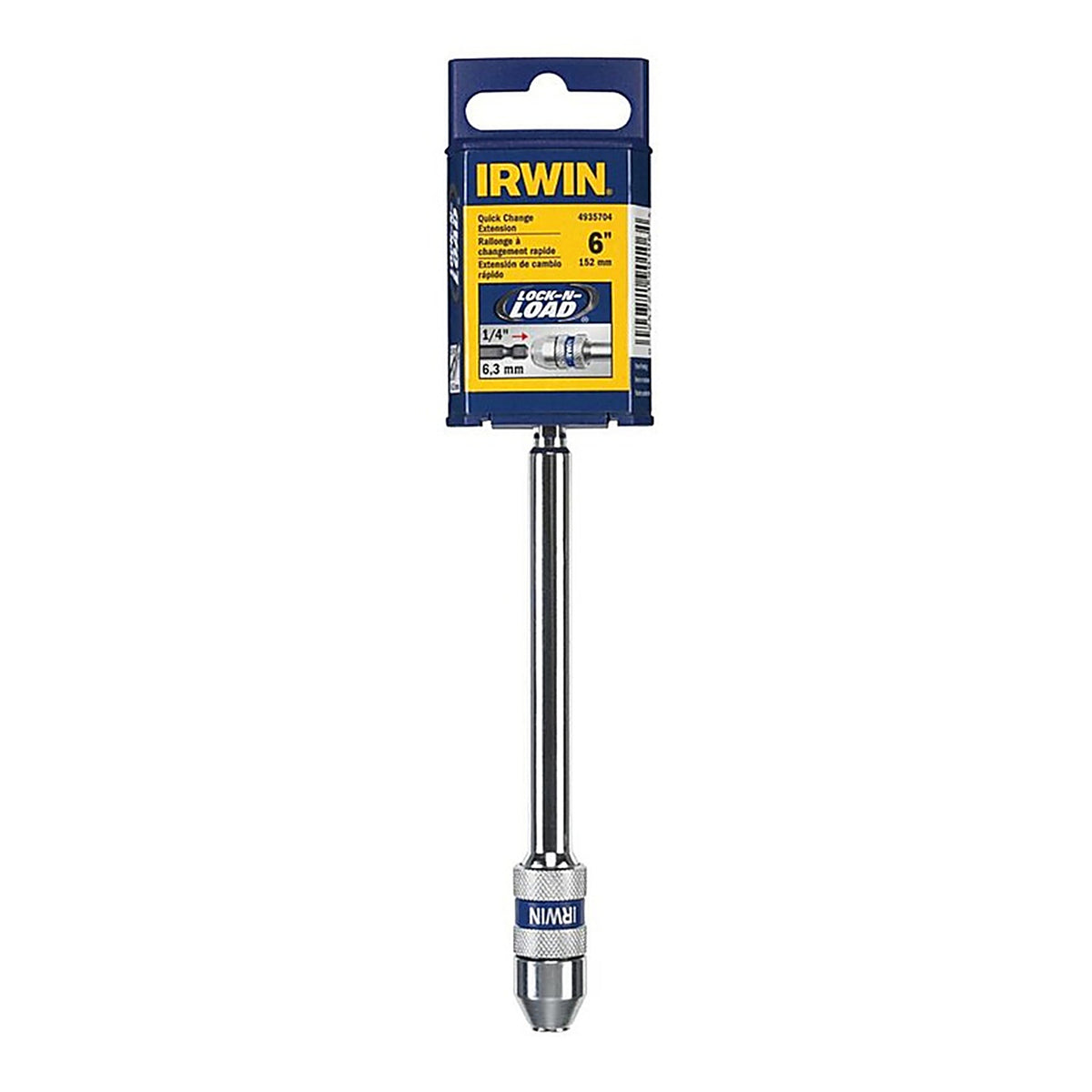 Irwin 4935704 6 in. Steel Extension Drill Bit 1/4 in. Quick-Change Hex Shank 1/pc.