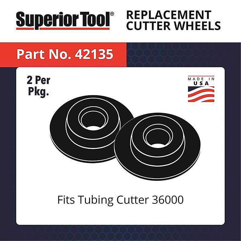 Superior Tool 42135 Replacement Cutter Wheel Black