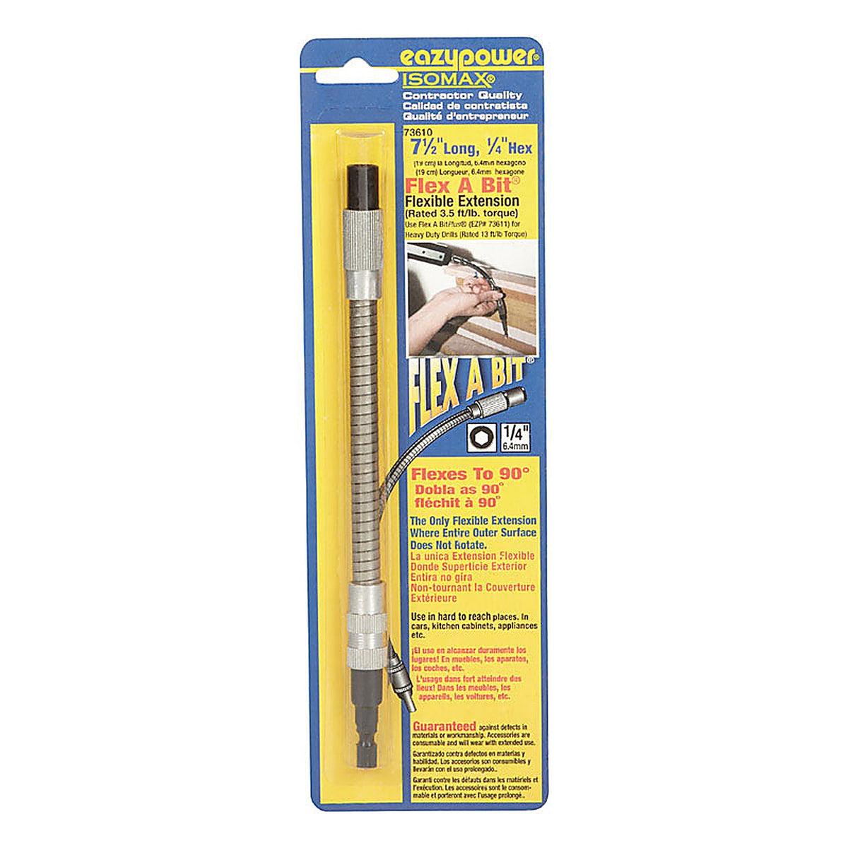 Eazypower 73610 Isomax 7-1/2 in. Steel Extension 1/4 in. Hex Shank 1/pc.