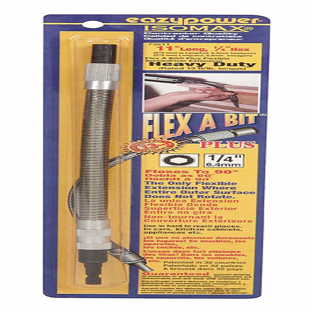 Eazypower 73611 Isomax 11 in. Steel Extension 1/4 in. Hex Shank 1/pc.