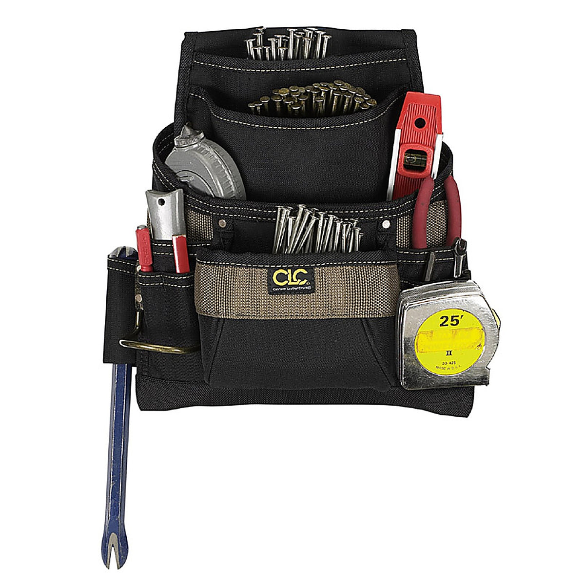 CLC 1620 3.75 in. W X 14.25 in. H Polyester Tool Bag 11 pocket Black/Tan 1 pc