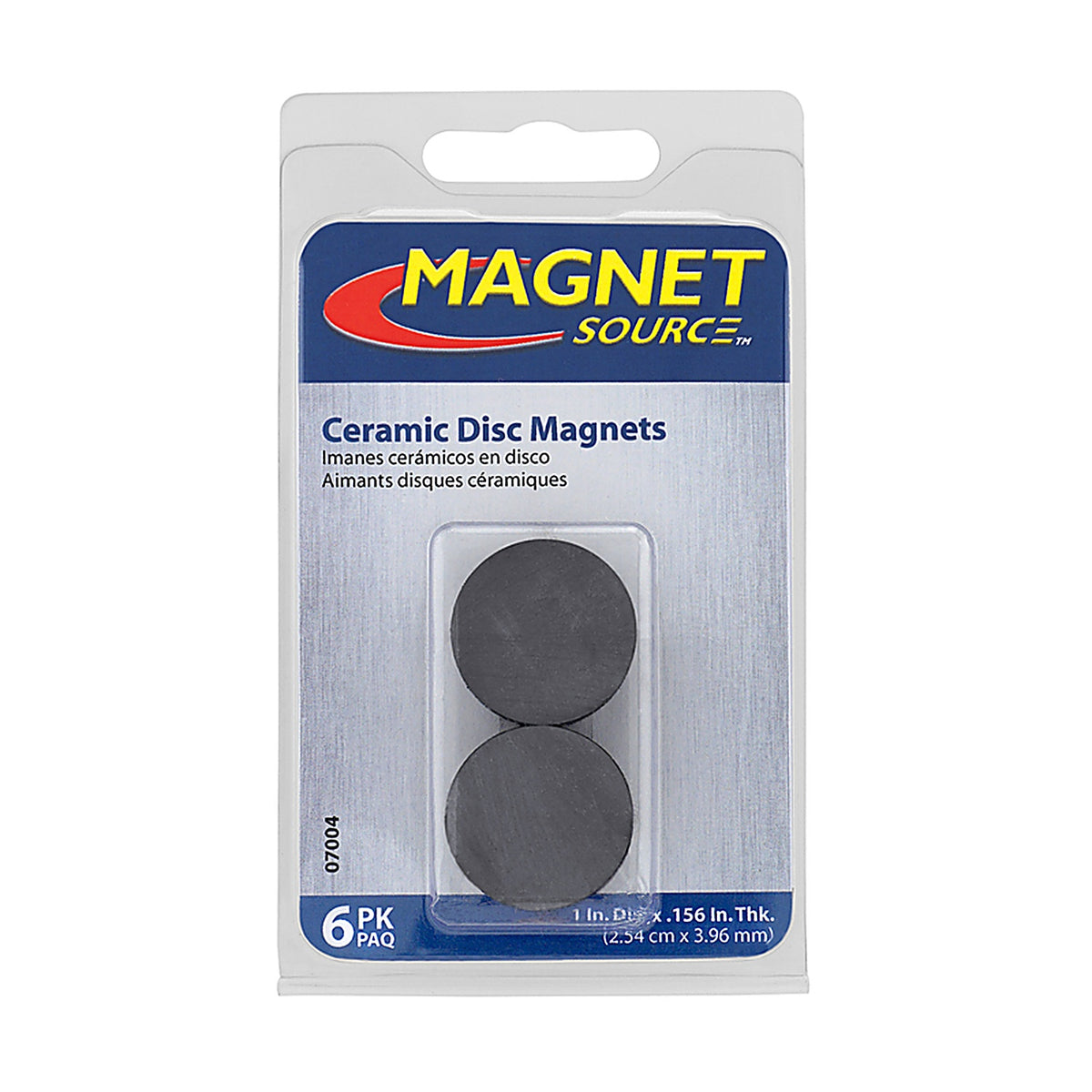 Master Magnetics 7004 .156 in. Ceramic Disc Magnets 0.8 lb. pull 3.5 MGOe Black 6/pc.