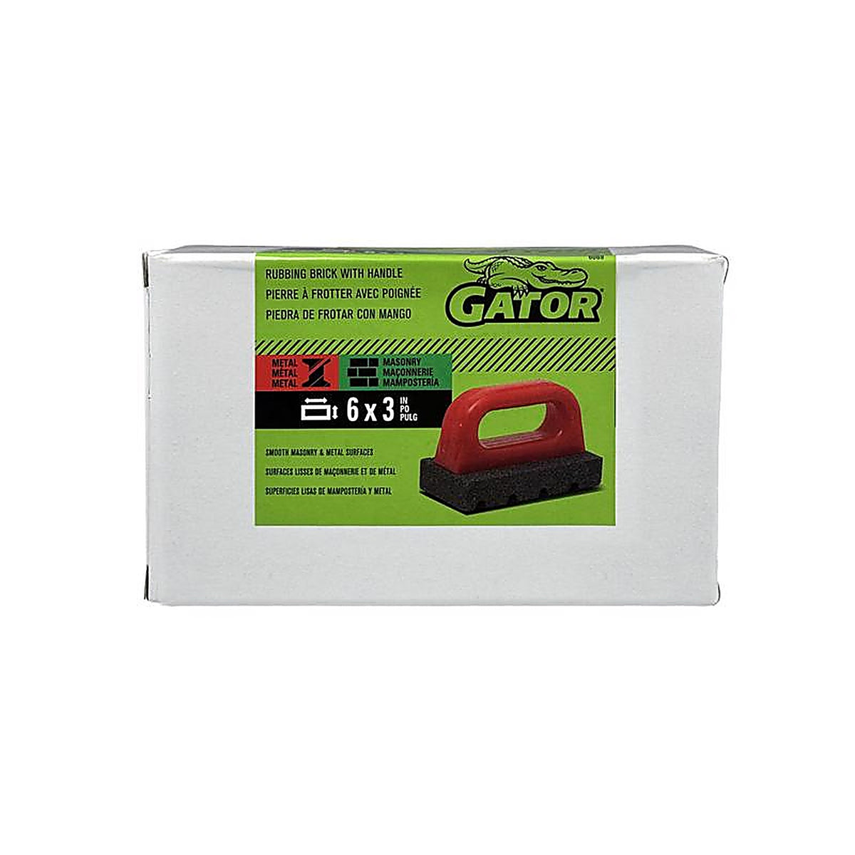 Gator 6069 6 in. L Silicon Carbide Rubbing Brick 1/pc.