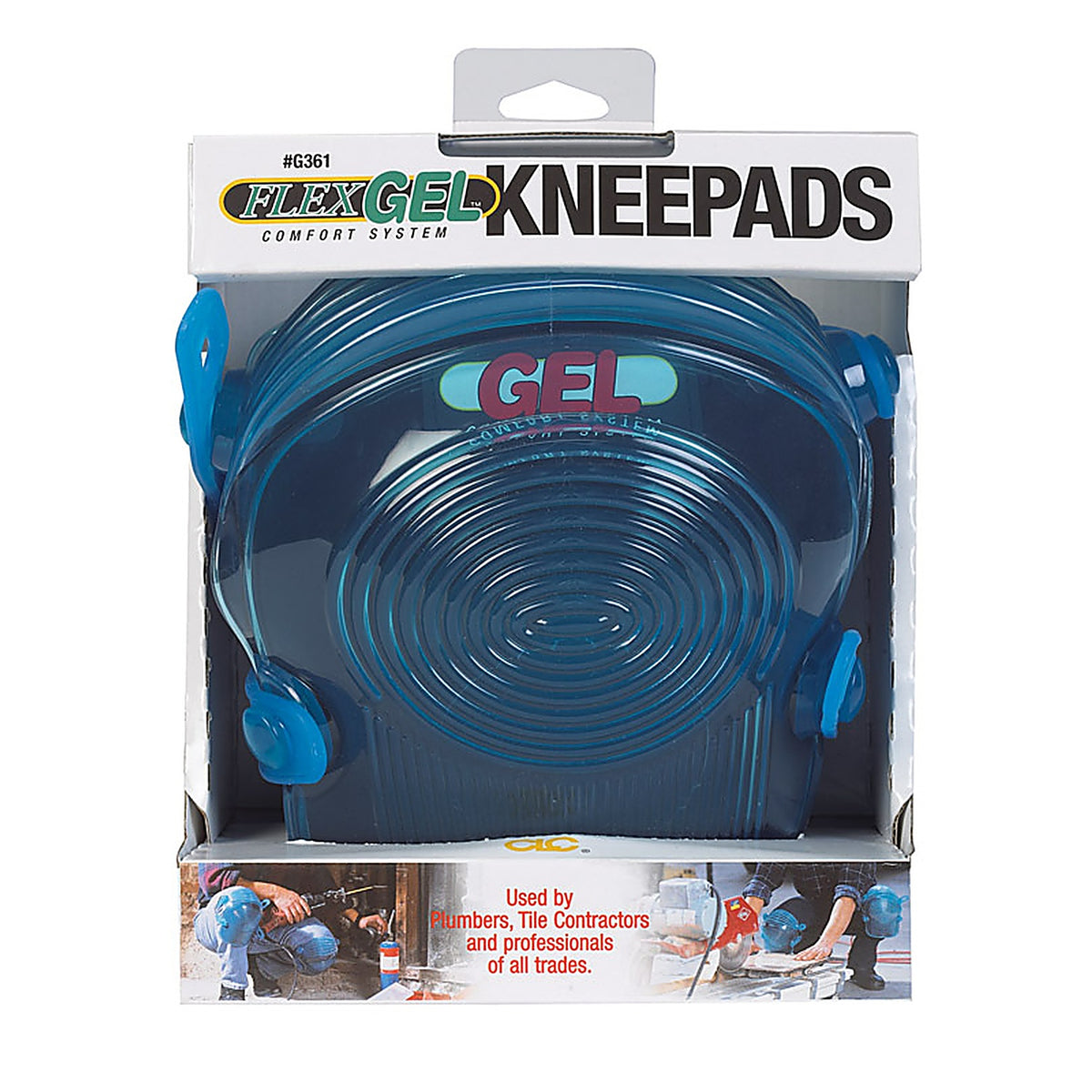 CLC G361 7.75 in. L X 5.25 in. W Gel Knee Pads Blue