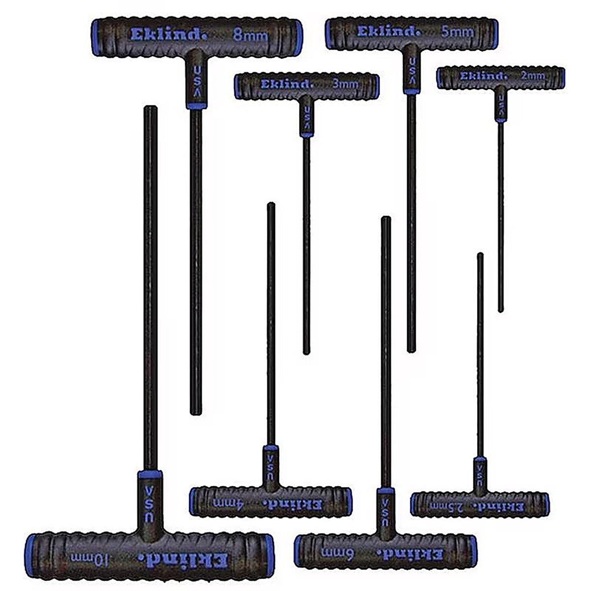 Eklind Tool 64908 Power-T 2-10mm Metric T-Handle Hex Key Set 9 in. 8/pc.