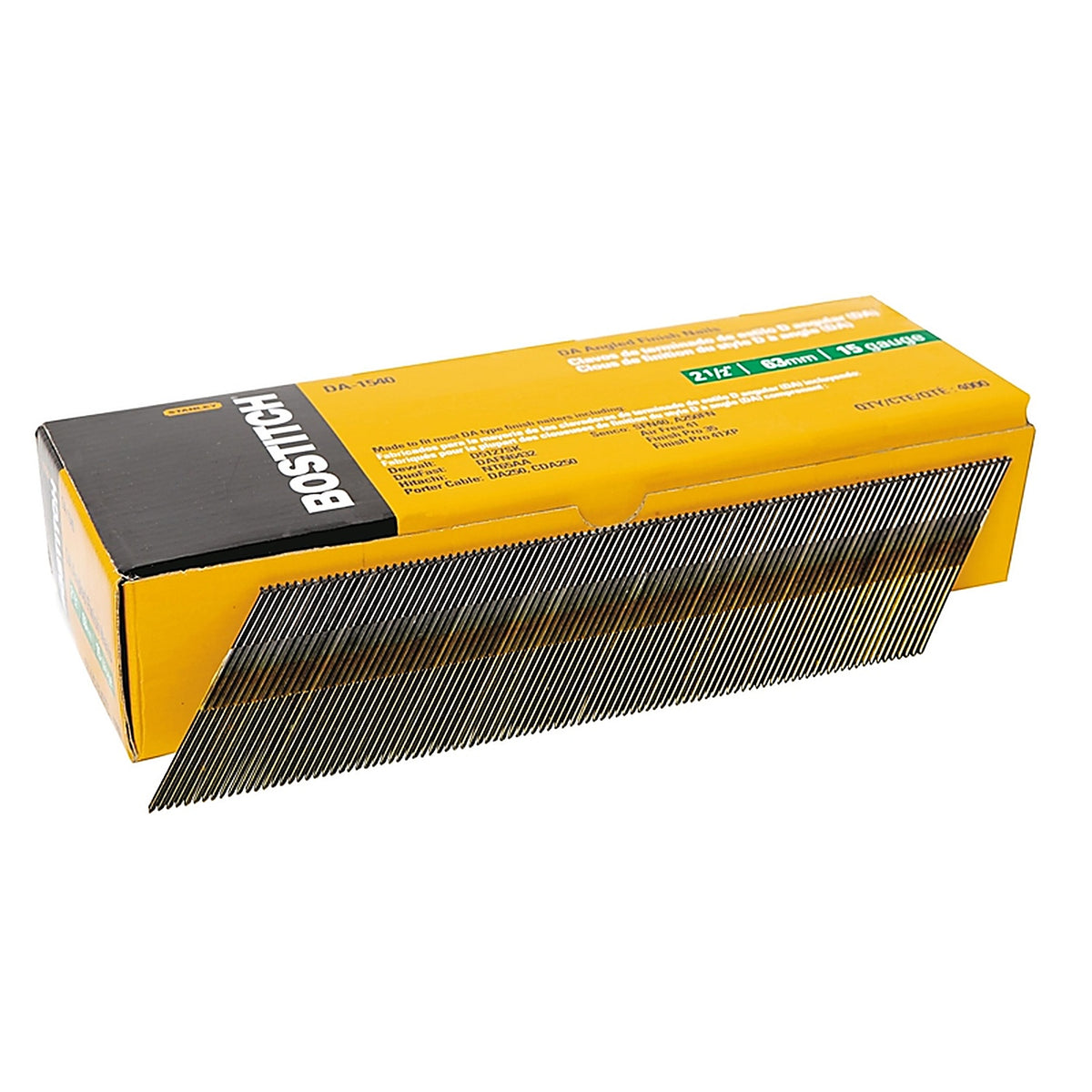 Stanley Bostitch DA-1540 2-1/2 in. 15 Ga. Angled Strip Finish Nails Smooth Shank 4000/Pack