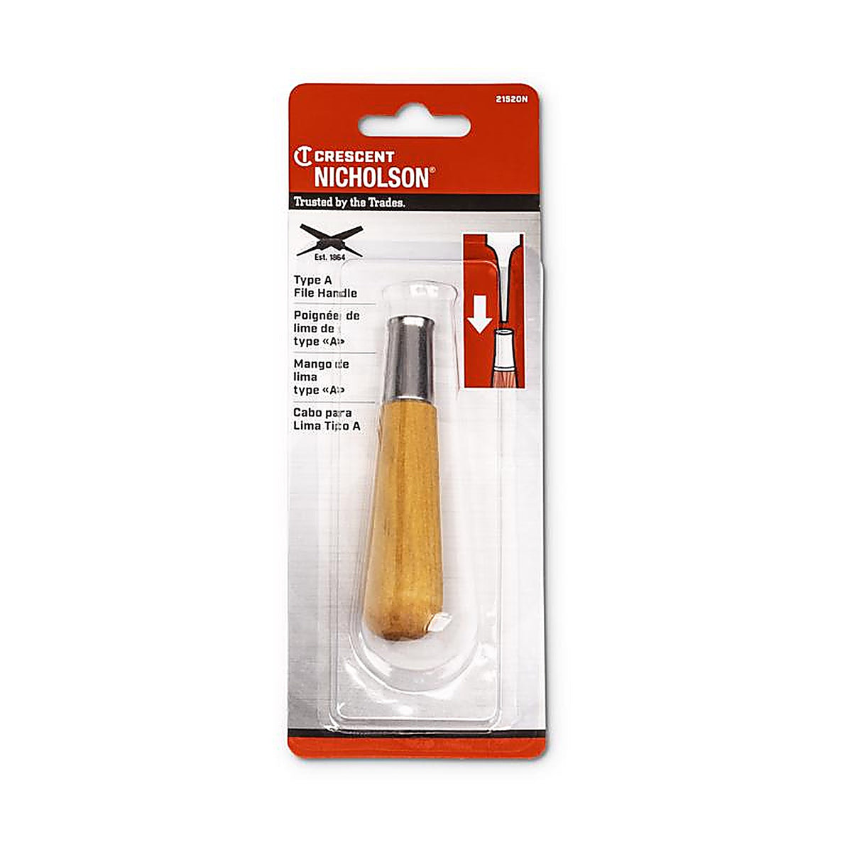 Crescent - 21520N - Nicholson 3-3/4 In. L X 2 In. W Wood File Handle 1 Piece