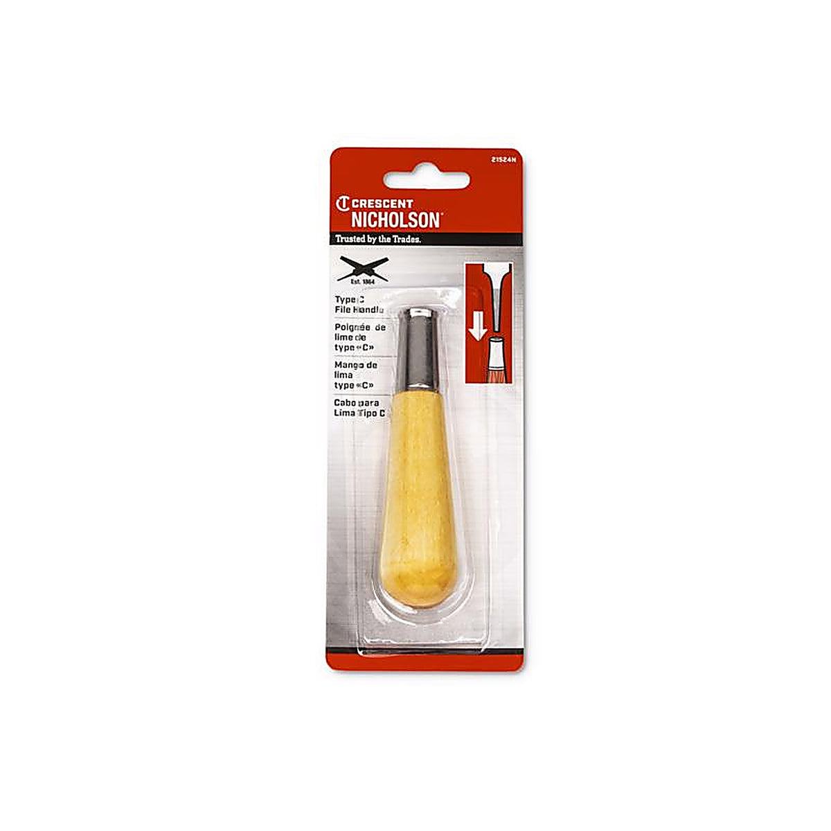 Crescent - 21524N - Nicholson 4-1/2 In. L X 2.85 In. W Wood File Handle 1 Piece