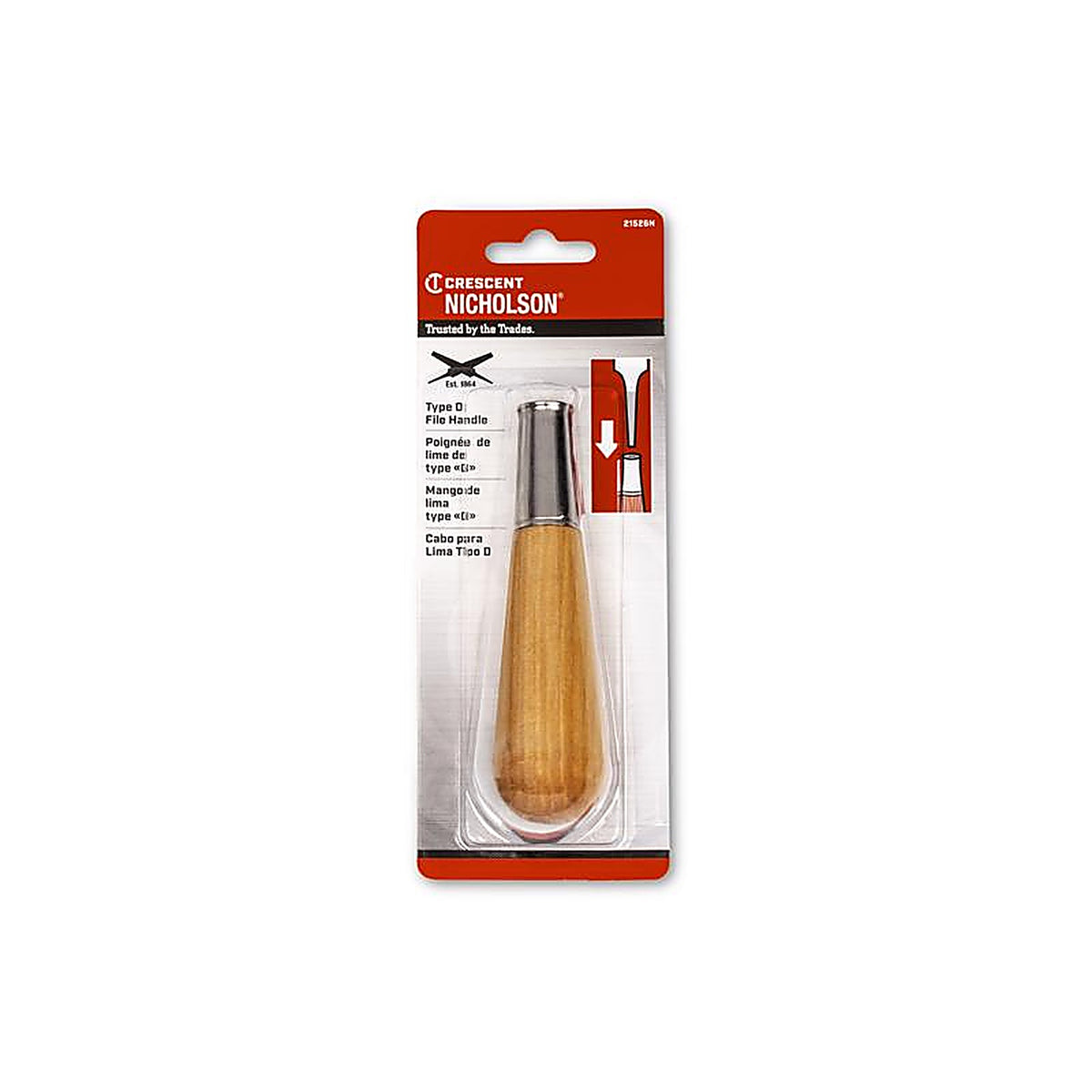 Crescent - 21526N - Nicholson 4-7/8 In. L X 2.85 In. W Wood File Handle 1 Piece