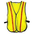 C.H. Hanson 55115 Reflective Polyester Mesh Safety Vest Fluorescent Green One Size Fits All