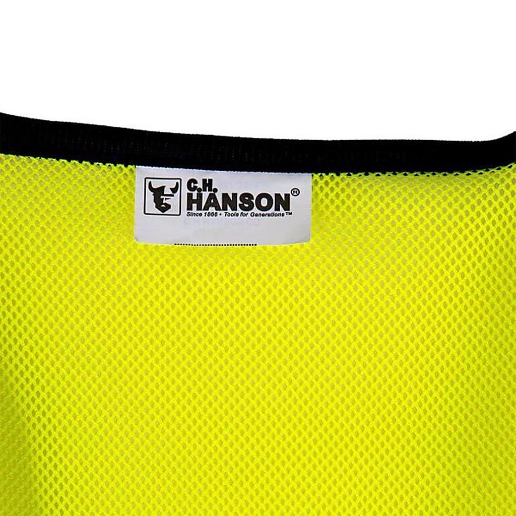 C.H. Hanson 55115 Reflective Polyester Mesh Safety Vest Fluorescent Green One Size Fits All