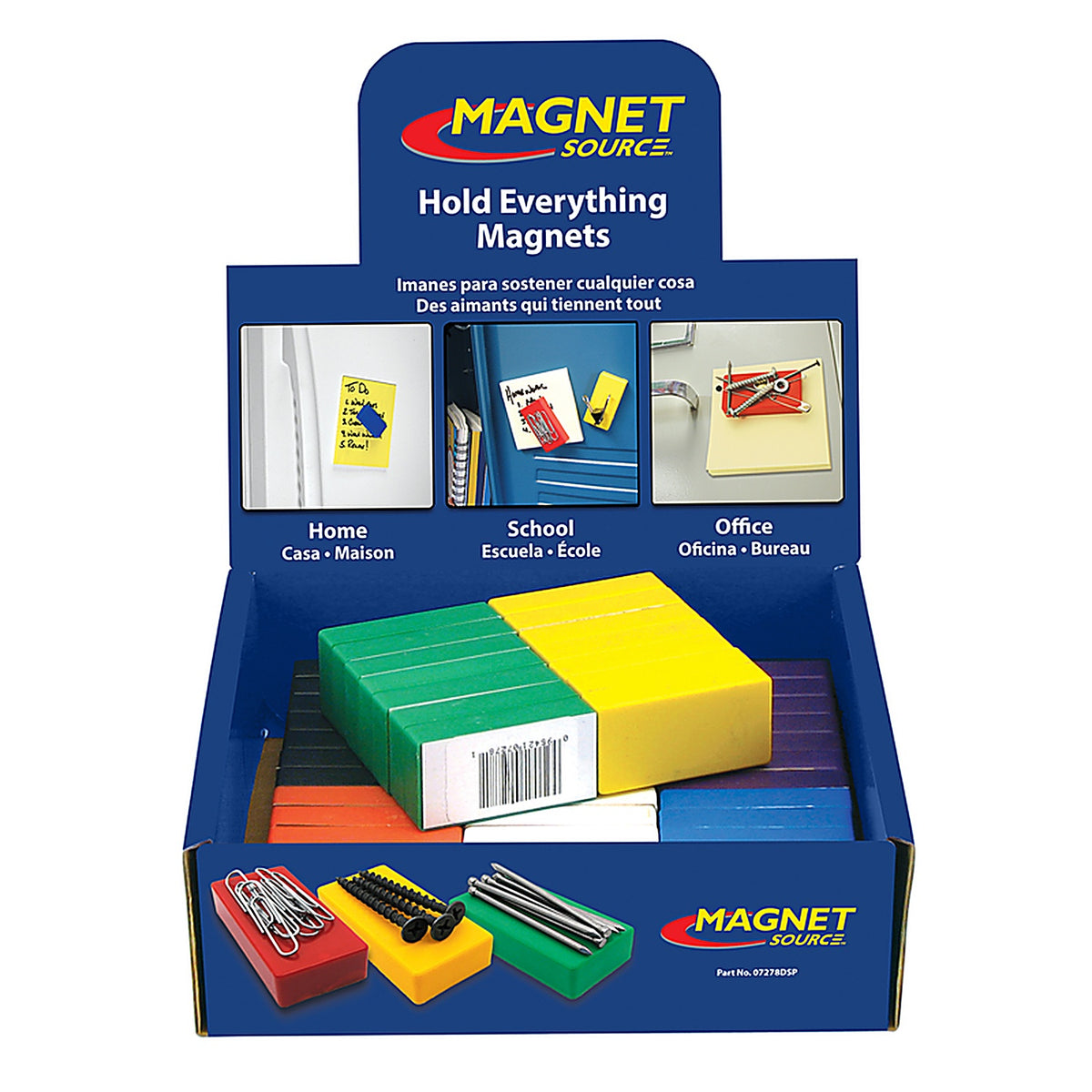 Master Magnetics 07378X56DSP 2 in. Ceramic Magnetic Posting Magnets 3 lb. pull 3.4 MGOe Assorted 56/pc.