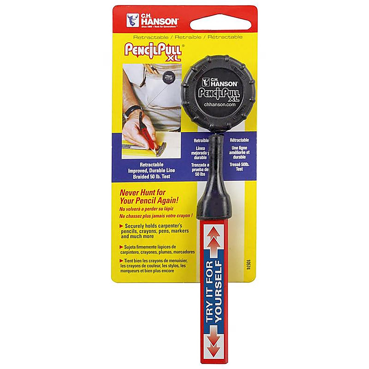 C.H. Hanson - 10574 - 3.5 In. L Retractable Pencil Pull Black 1 Piece