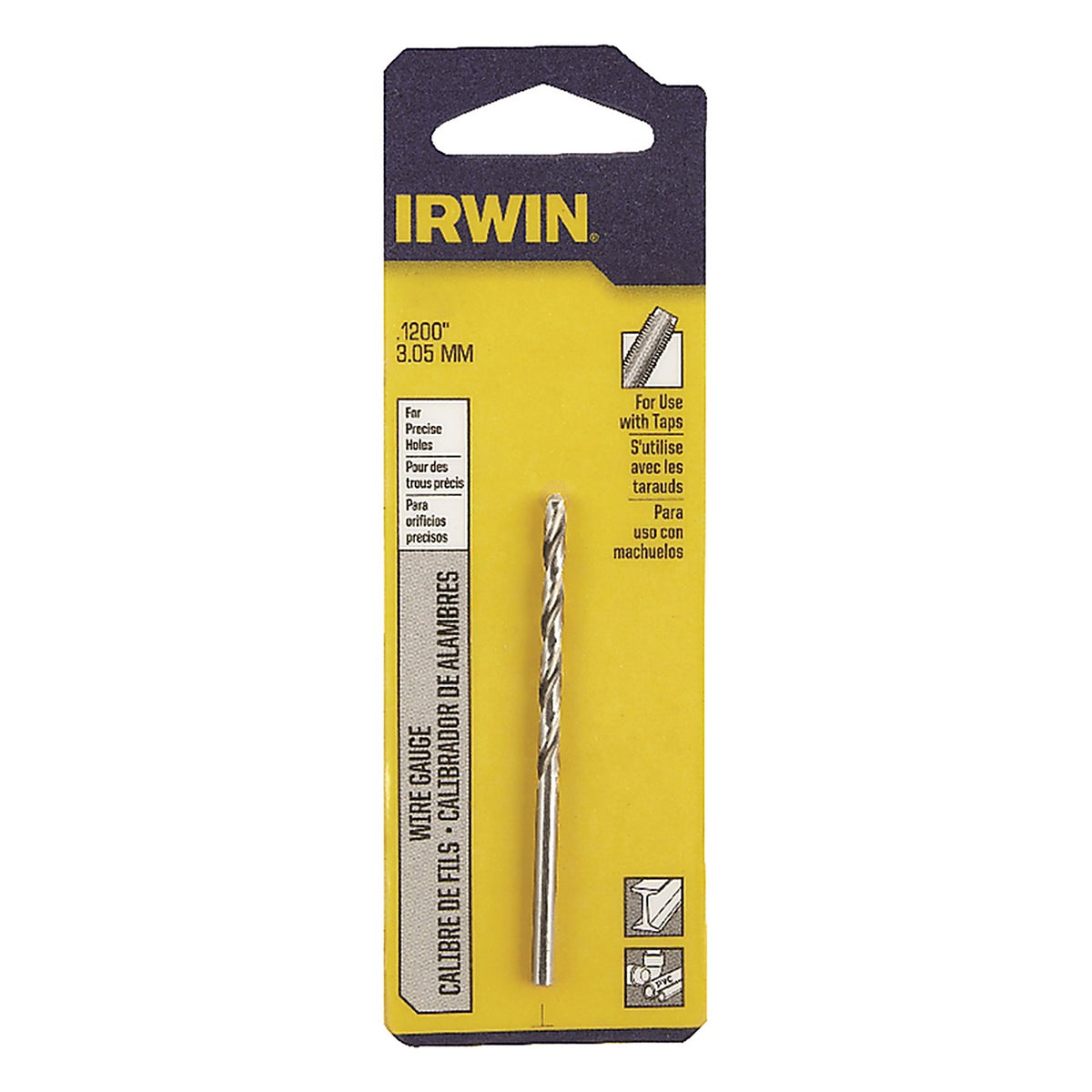 Irwin 81130ZR 1-5/8 in. x 2-3/4 in. L High Speed Steel Wire Gauge Bit 1/pc.