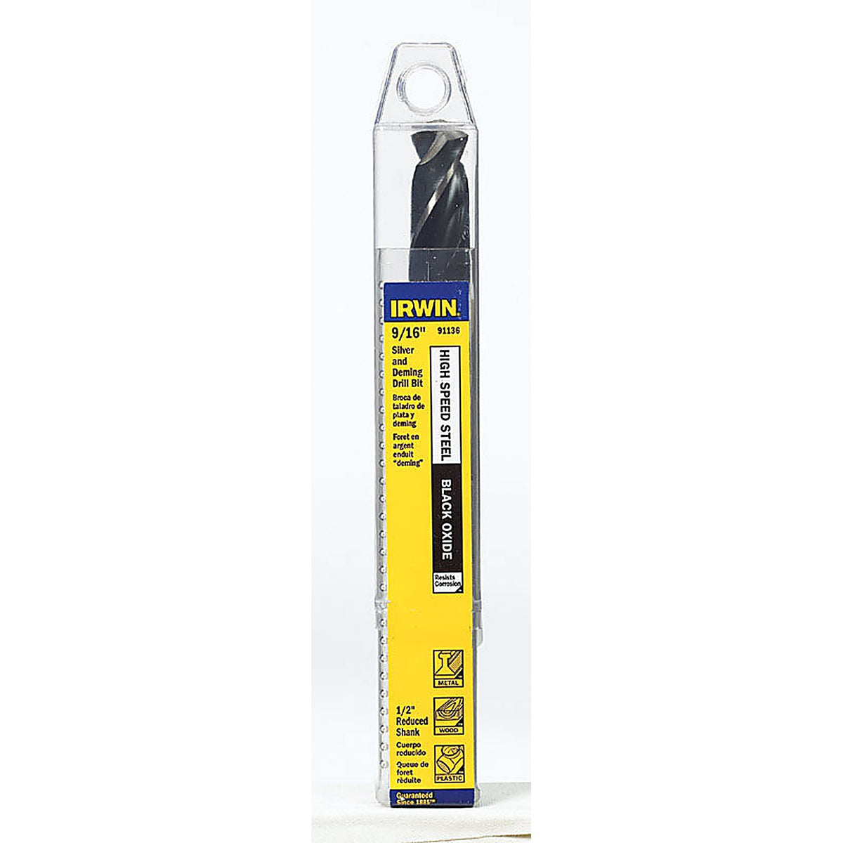 Irwin 91136 9/16 in. x 6 in. L High Speed Steel Drill Bit 1/pc.