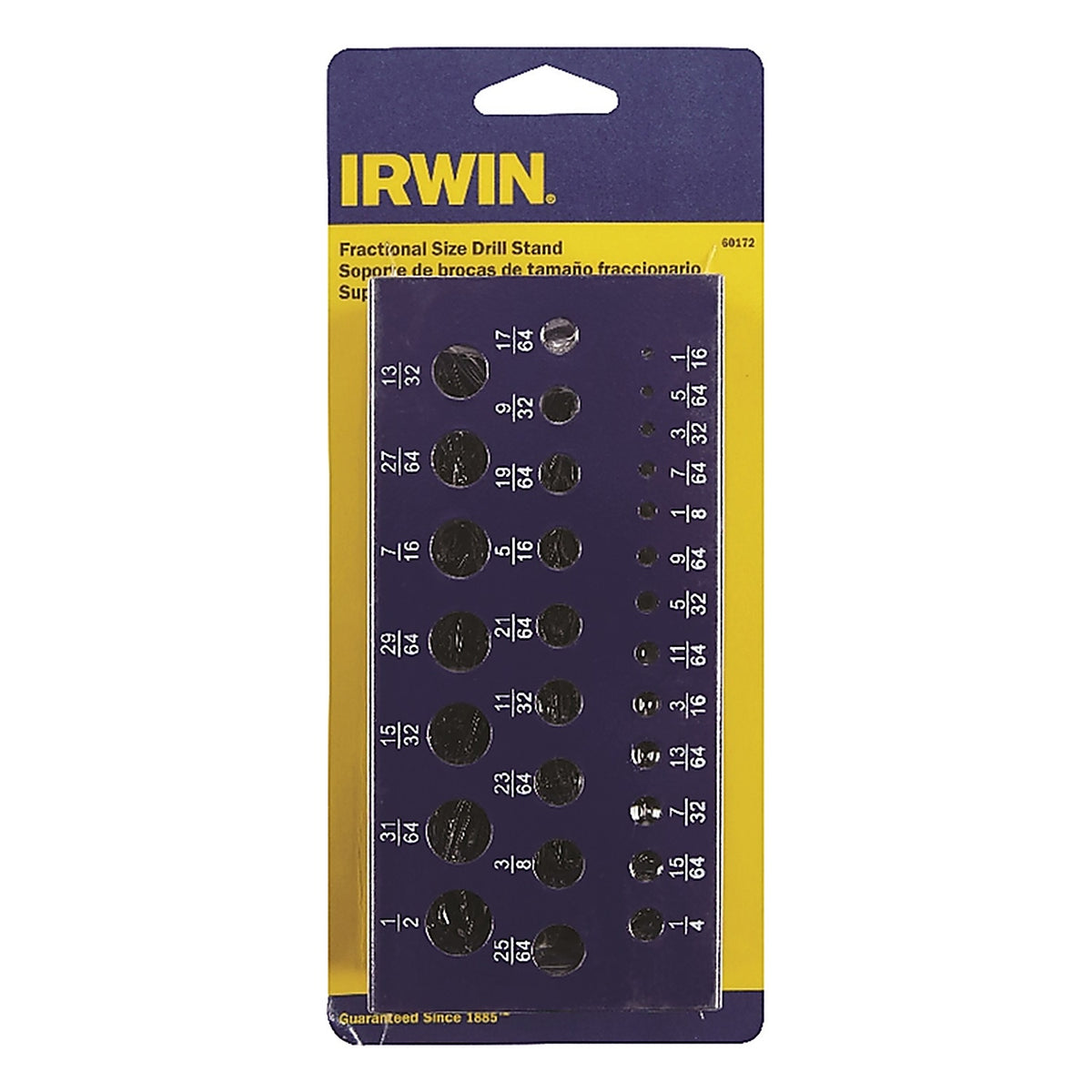 Irwin 60172 1/16 to 1/2 in. Steel Drill Bit Tool 1/pc.