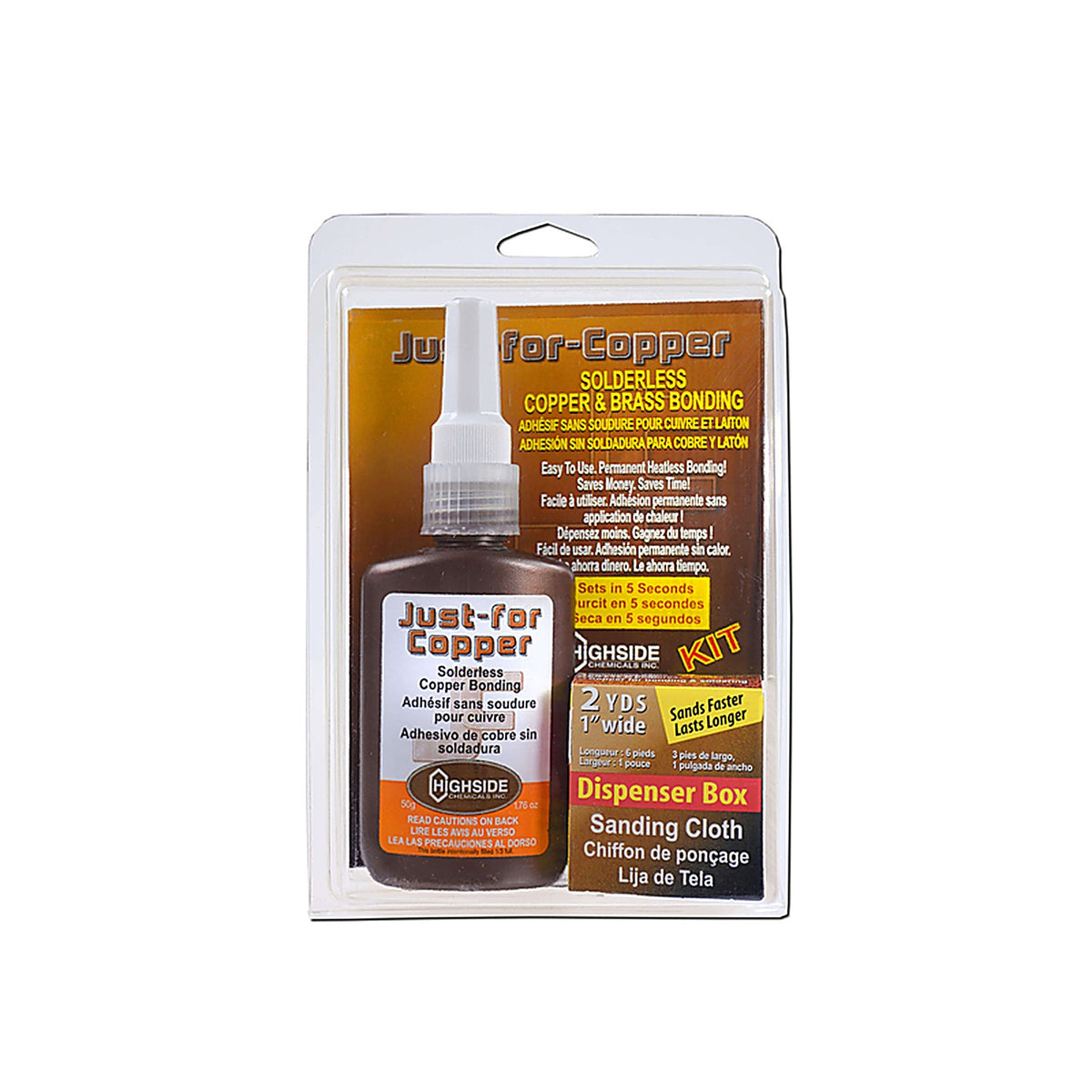 Highside Chemicals - 31052 - Just for Copper 5 3/8 In. L X 8 1/2 In. W Copper Bonding Copper 1 Piece