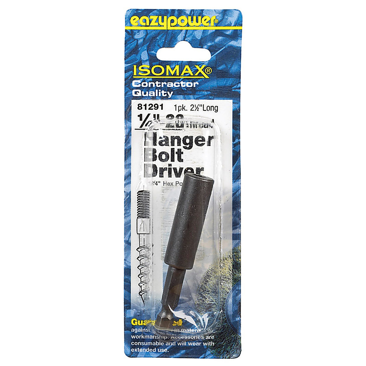 Eazypower - 81291 - Isomax HEX 1/4 In.-20 X 2-1/2 In. L Screwdriver Bit Adapter Steel 1 Piece