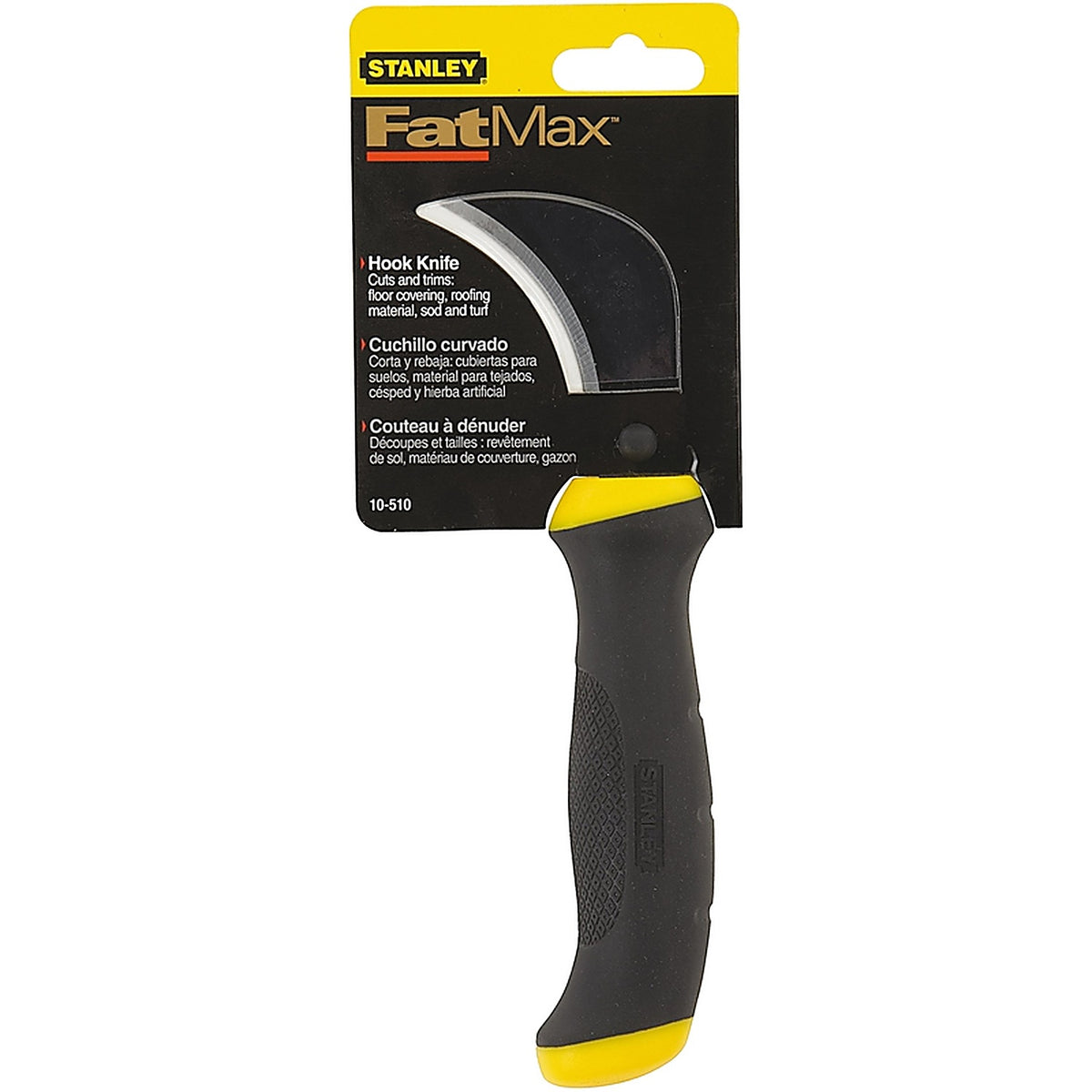Stanley 10-510 FatMax 8 in. Fixed Blade Hook Knife Black/Yellow 1/Pack