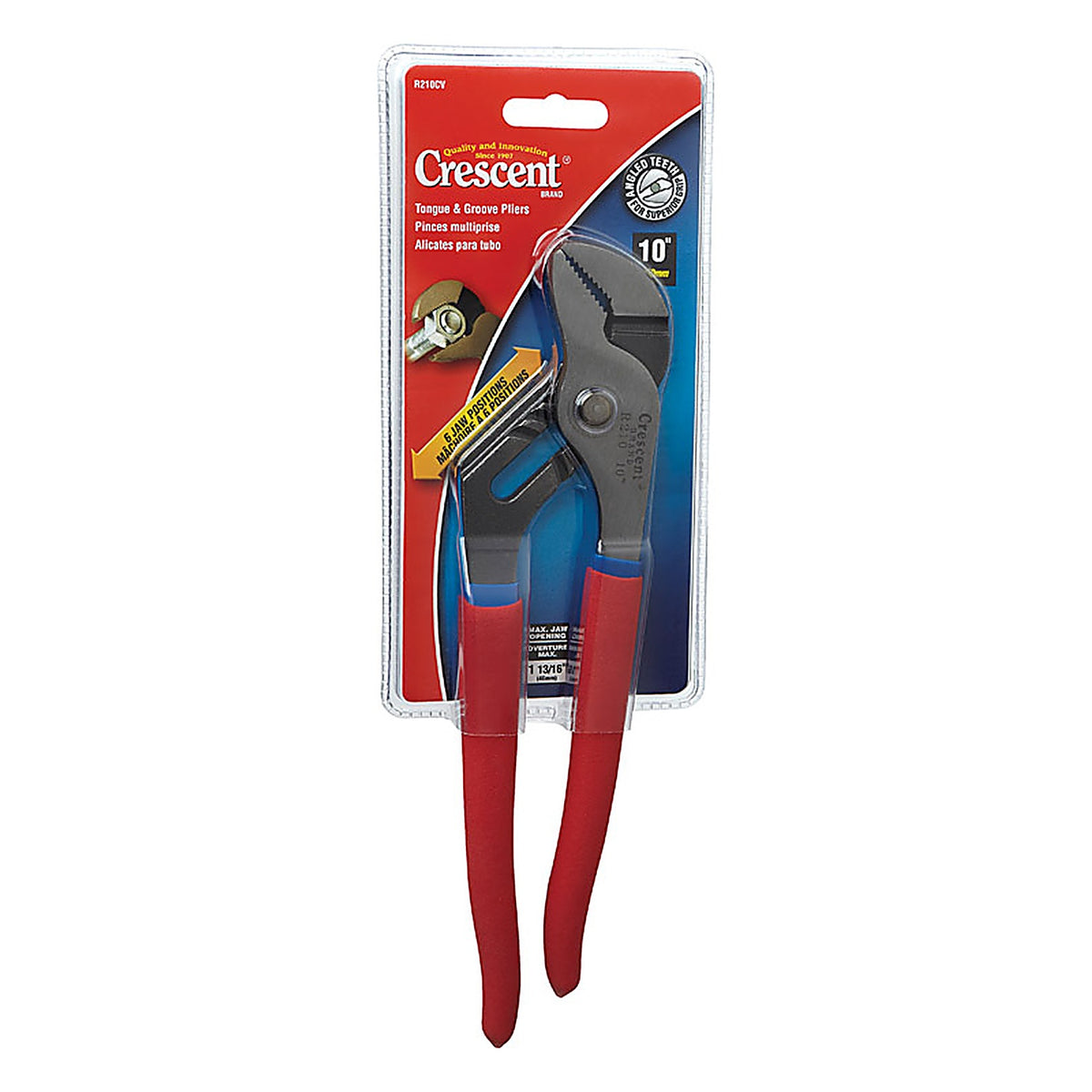 Crescent - RT210CVN-05 - 10 In. Alloy Steel Straight Jaw Tongue and Groove Pliers