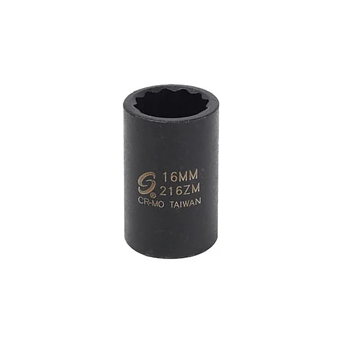 Sunex 216ZM 1/2in. Drive, 12 Pt. Impact Socket, 16mm