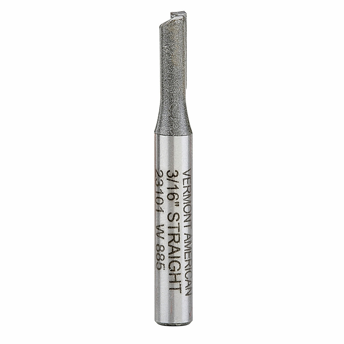 Vermont American 23101 3/16 in. D X 2 in. L Carbide Tipped 1-Flute Straight Router Bit