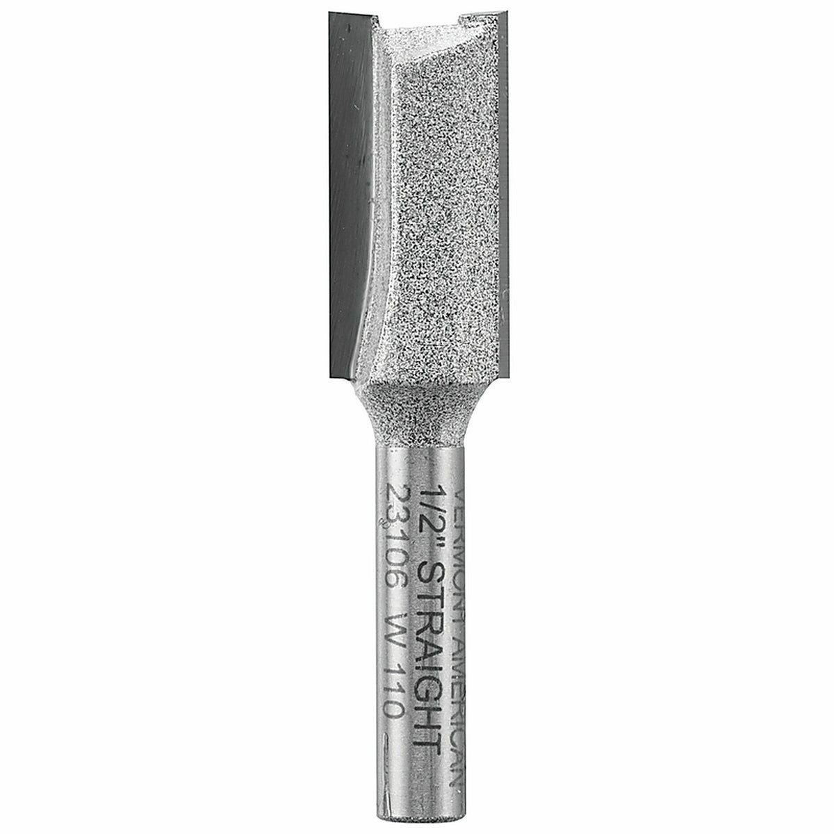 Vermont American 23106 1/2 in. D X 1/2 in. Dia. x 1 in. R X 2-3/16 in. L Carbide Tipped 2-Flute Straight