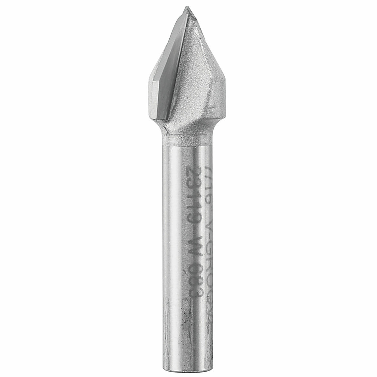Vermont American 23119 1/2 in. D X 7/16 in. R X 1-25/32 in. L Carbide Tipped V-Groove Router Bit
