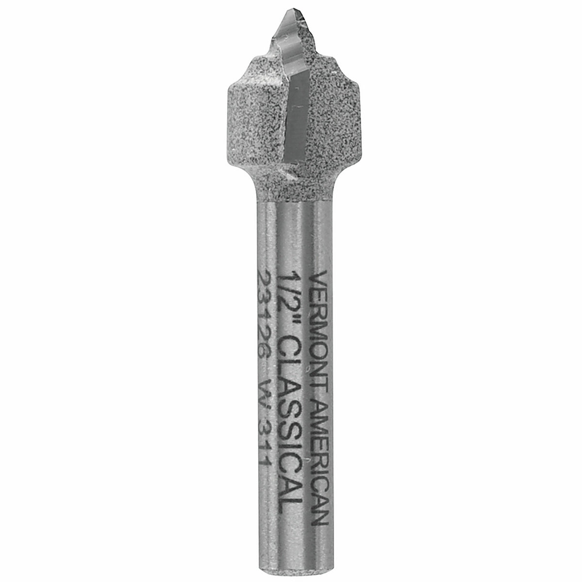Vermont American - 23126 - 1/2 In. D X 1/2 In. X 1-7/8 In. L Carbide Tipped 2-Flute Classical Router Bit