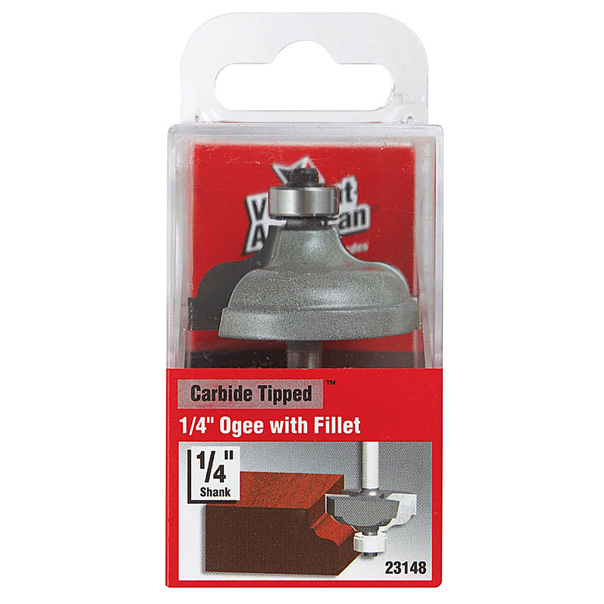 Vermont American 23148 1-5/8 in. D X 1/4 in. R X 2-7/16 in. L Carbide Tipped Ogee Router Bit