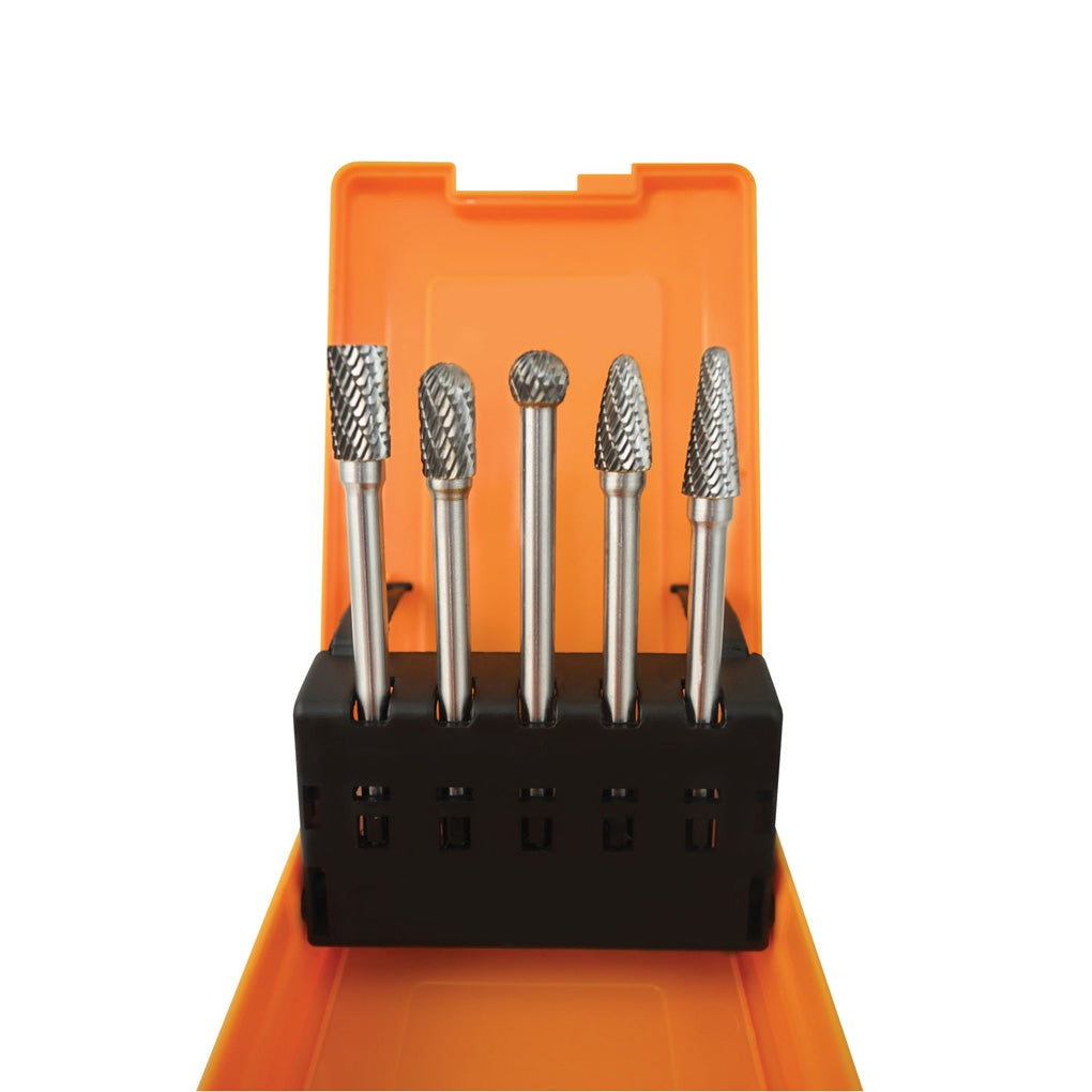 Astro Pneumatic 2185 5/Pc 1/4in. x 4.5in. Double Cut Carbide Burr Set
