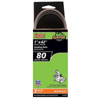 Gator 3215 42 in. L x 1 in. W Aluminum Oxide Sanding Belt 80 Grit Medium 3/pc.