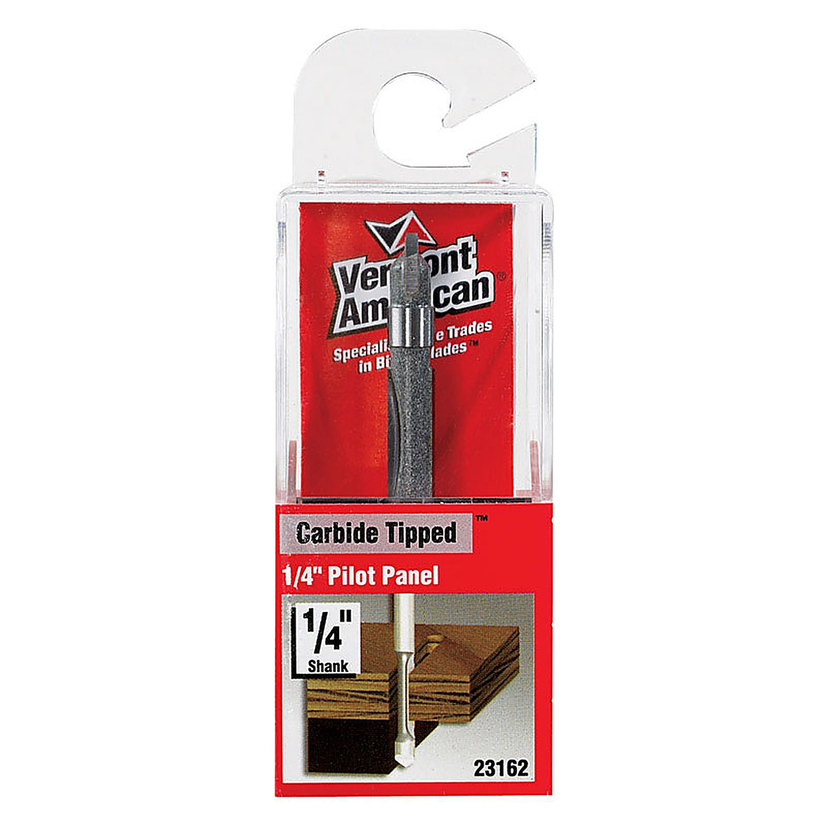 Vermont American - 23162 - 1/4 In. D X 1/4 In. X 2 In. L Carbide Tipped Pilot Panel Router Bit