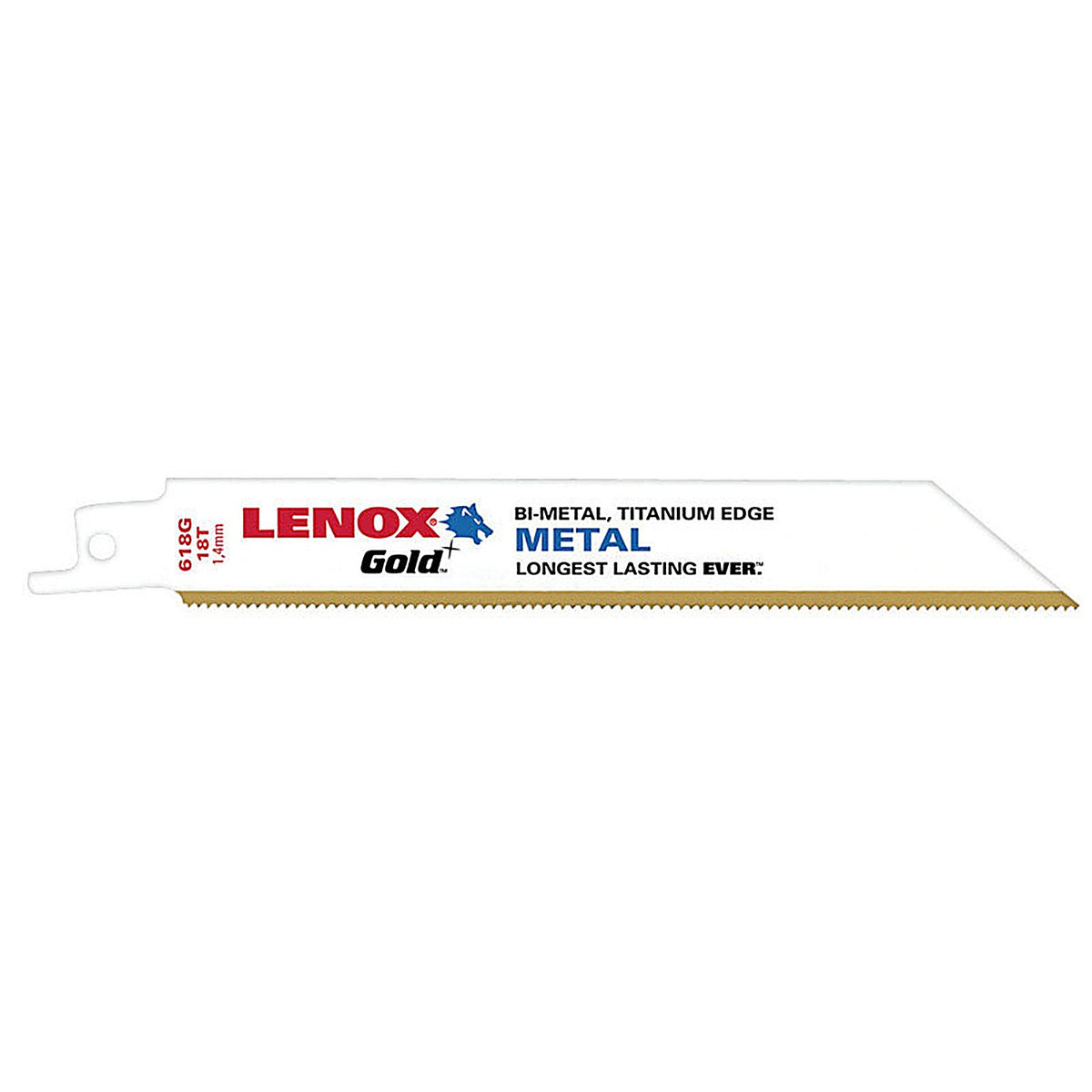 Lenox 21069618GR Gold 6 in. Bi-Metal Reciprocating Saw Blade 18 TPI 5/Pack