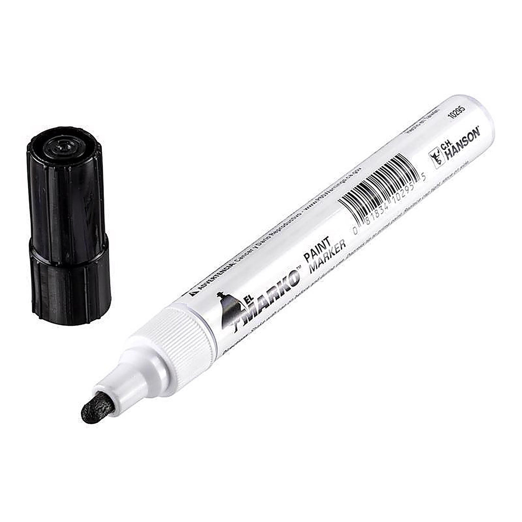C.H. Hanson - 10295 - El Marko Black Valve Tip Paint Marker 1 Piece