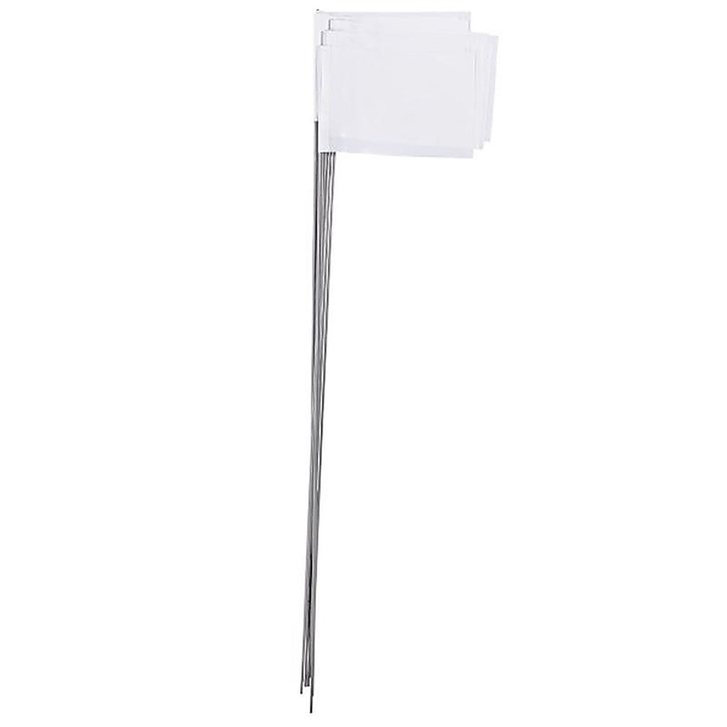 C.H. Hanson 15180 15 in. White Marking Flags Polyvinyl 10/Pack