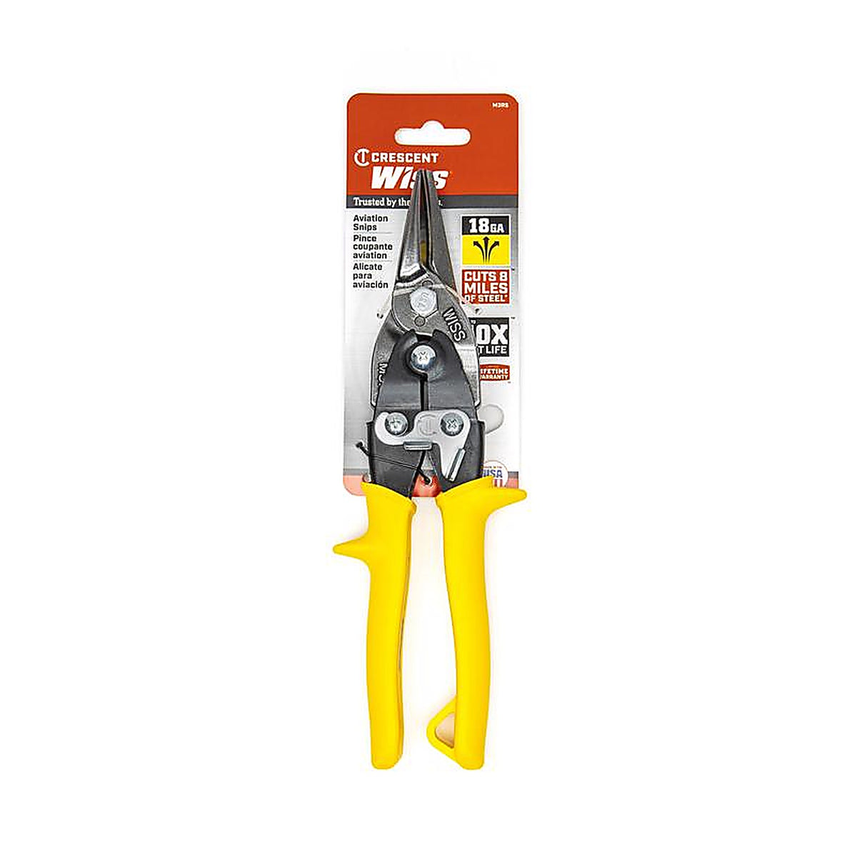 Crescent - M3R - Wiss 9-3/4 In. Stainless Steel Straight Combination Pattern Snips 18 Ga. 1 Pack